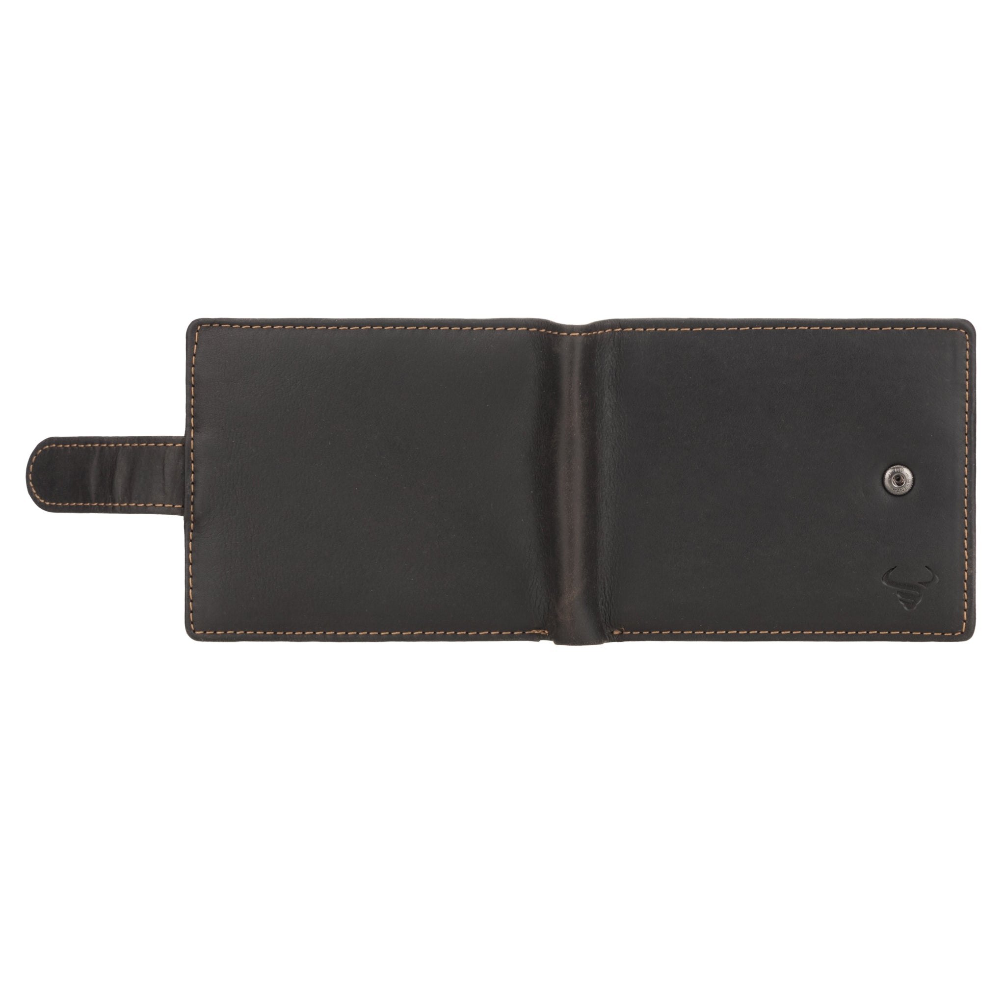 Brown Minori leather wallet on a white background