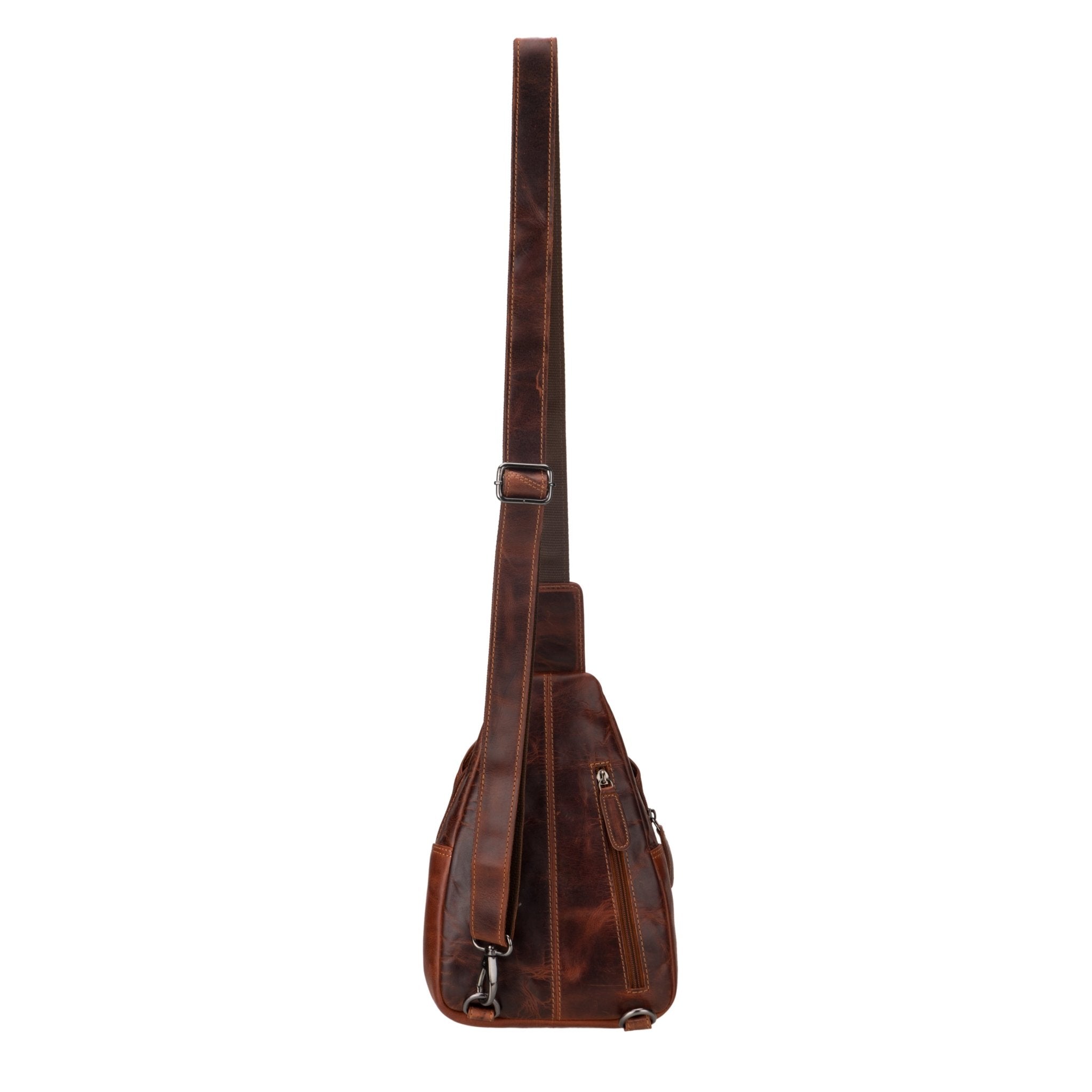 Sydney Leather Crossbody Bag – Unisex – Chestnut - Minori Leather