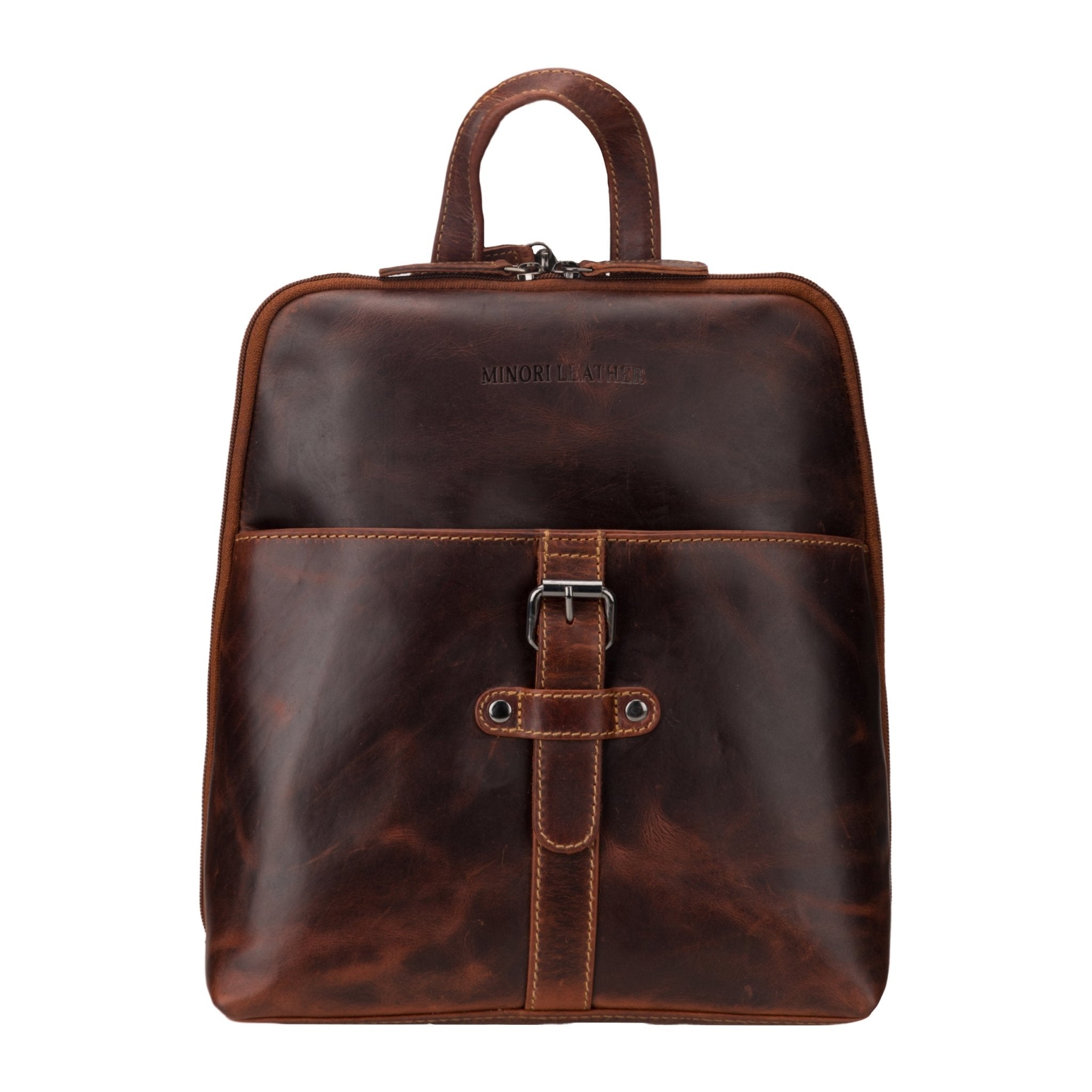 Isla Leather Backpack – Women – Chestnut - Minori Leather