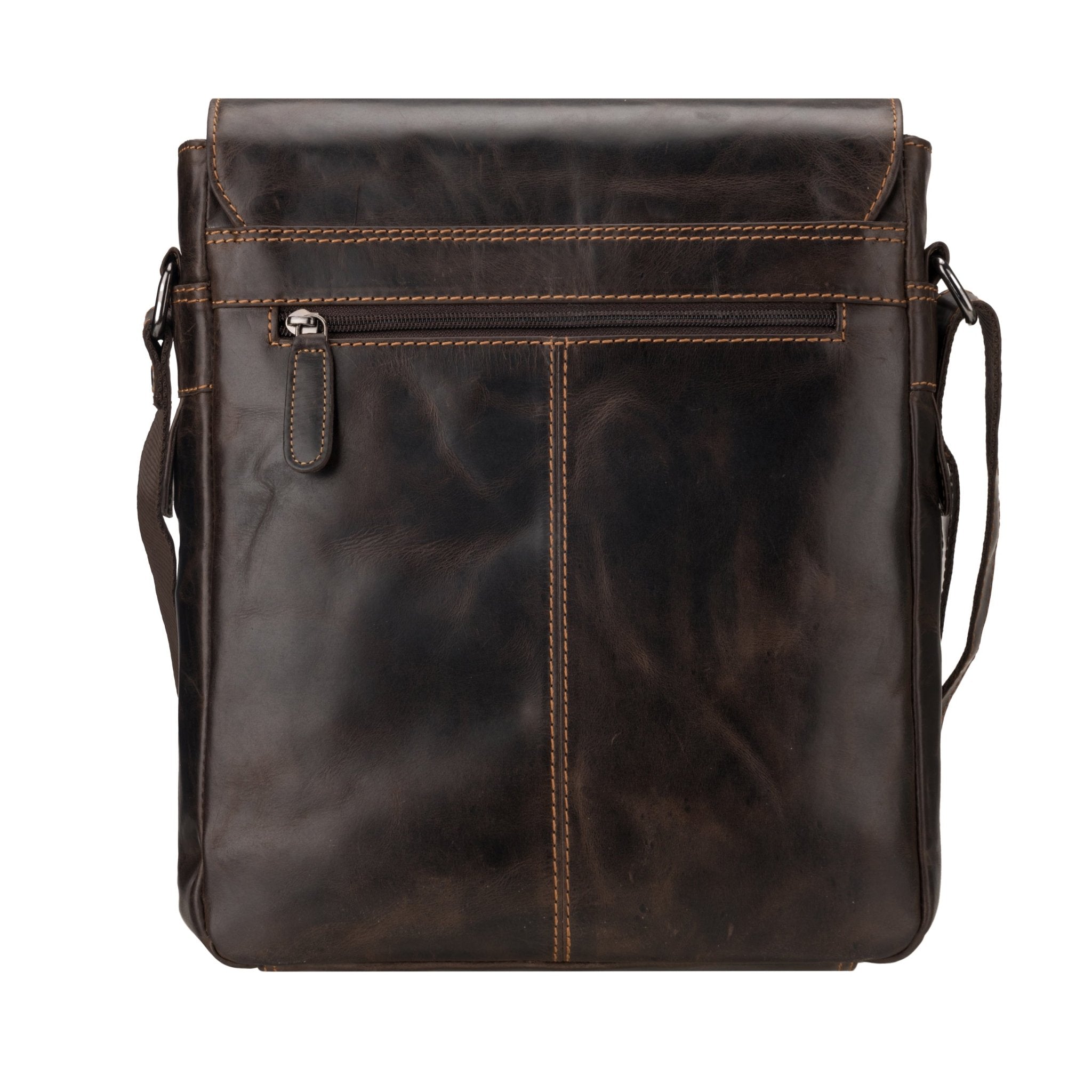 Raleigh Leather Messenger Bag – Unisex – Brown - Minori Leather
