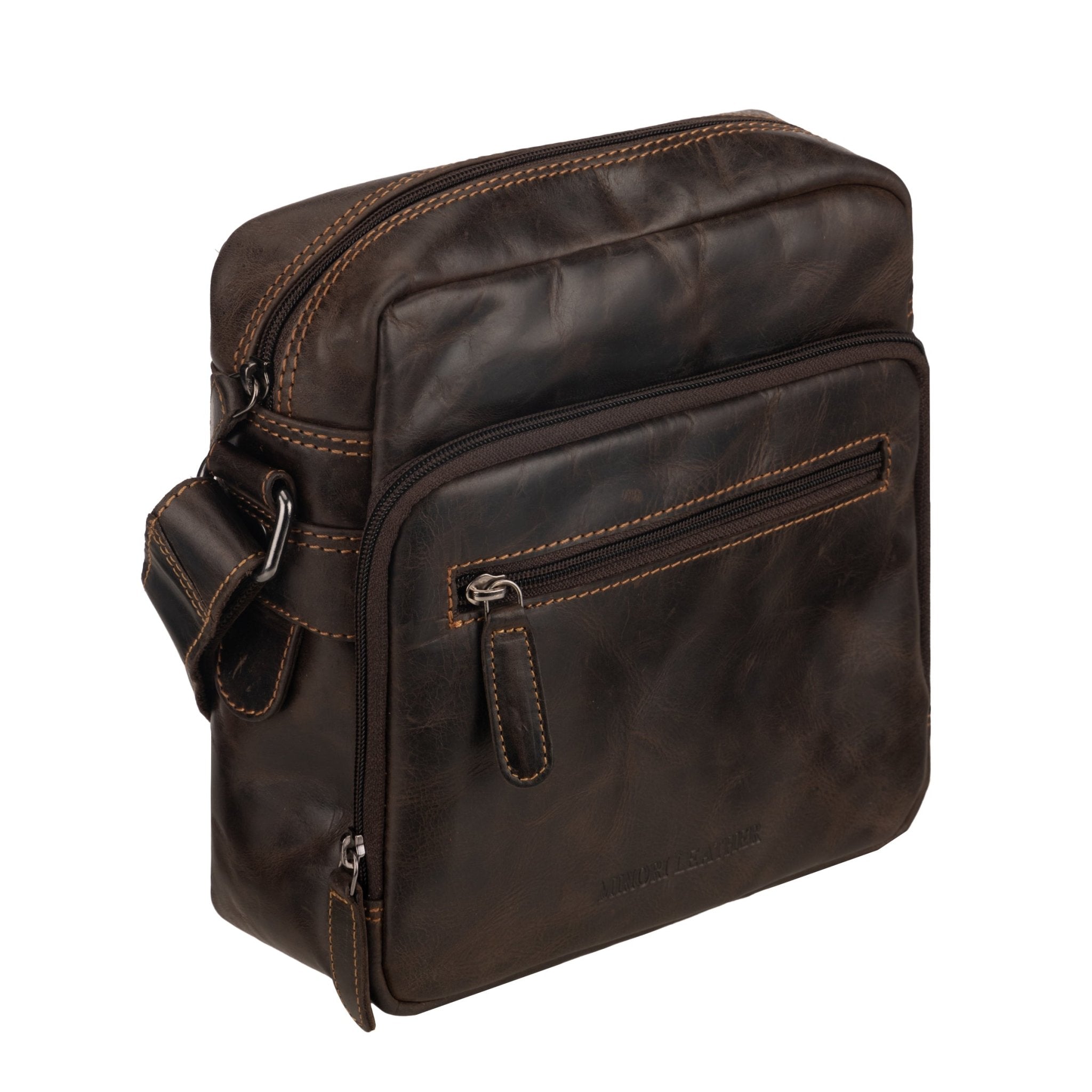Harbor Leather Crossbody Bag in Brown - Minori Leather