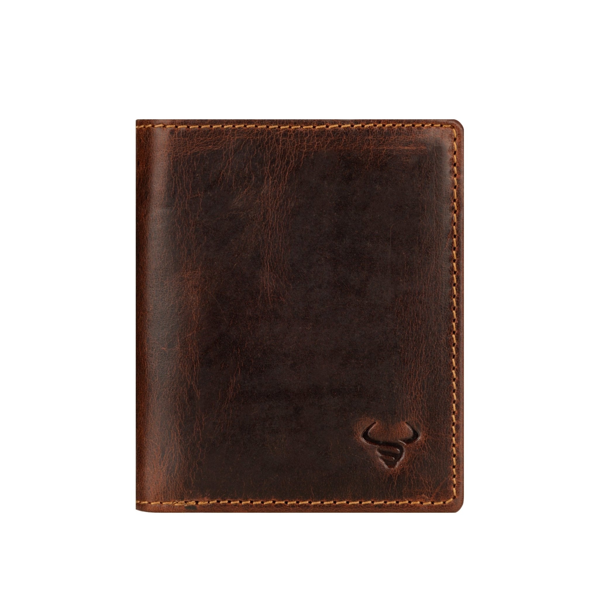 Philip Leather Trifold Wallet for Men in Chestnut - Minori Leather