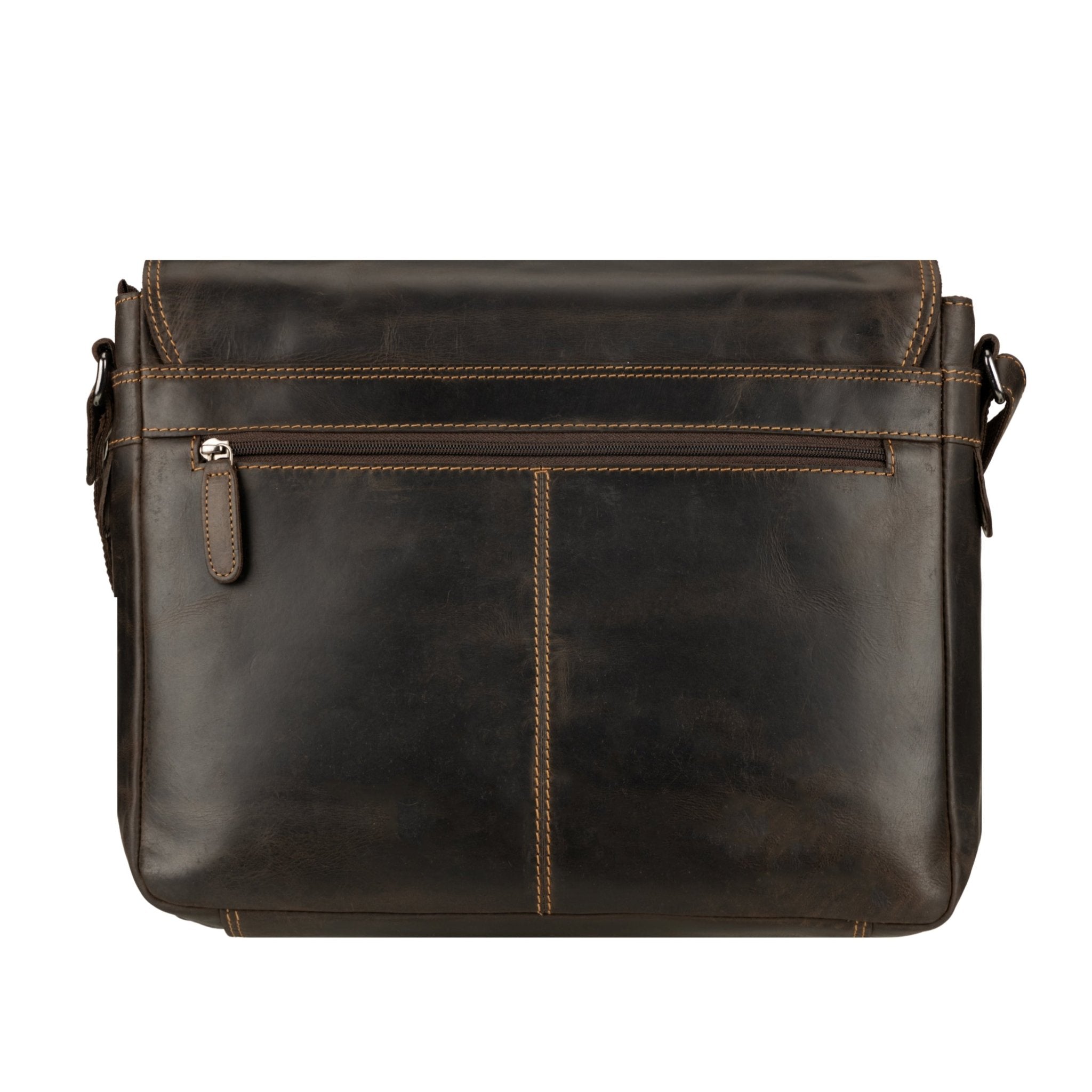 Bristol Leather Laptop Messenger Bag 14 Inch – Unisex – Brown - Minori Leather