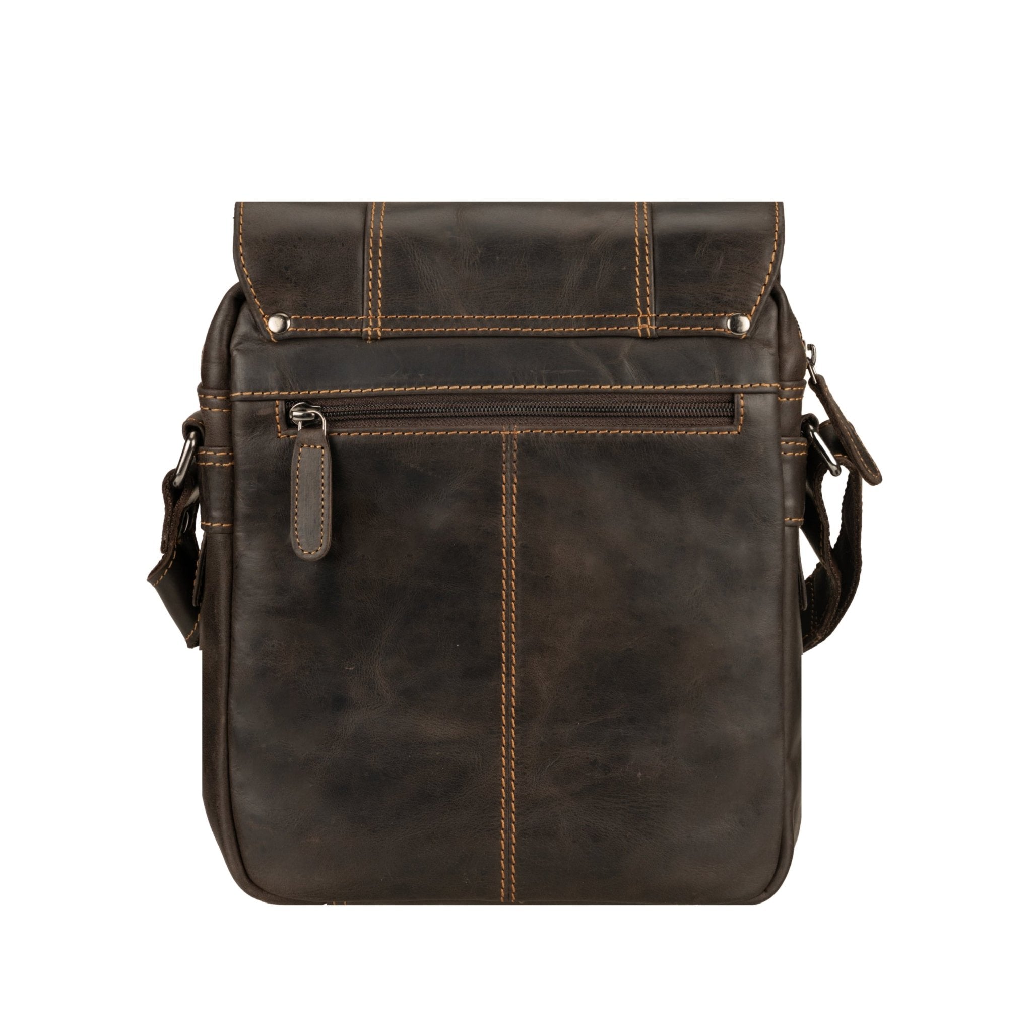 Boulder Leather Crossbody Bag in Brown - Minori Leather
