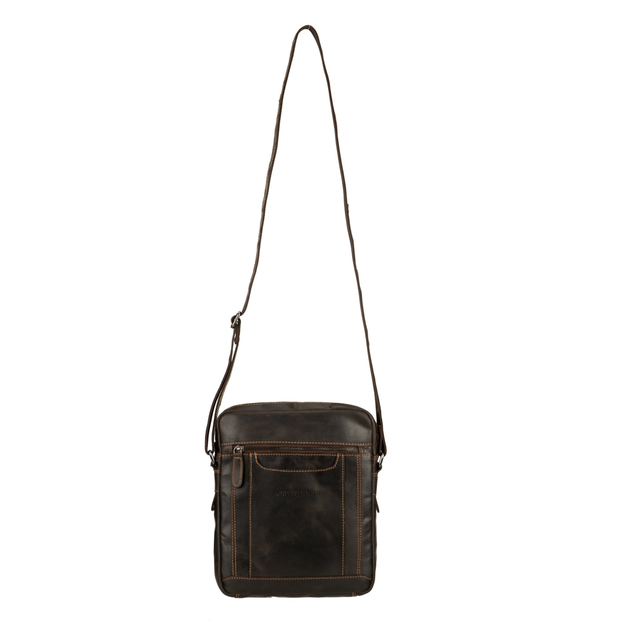 Tokyo Leather Crossbody Bag in Brown - Minori Leather