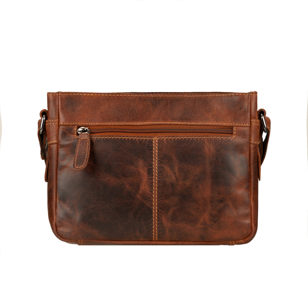 Camden Leather Crossbody Bag - Unisex - Chestnut - Minori Leather