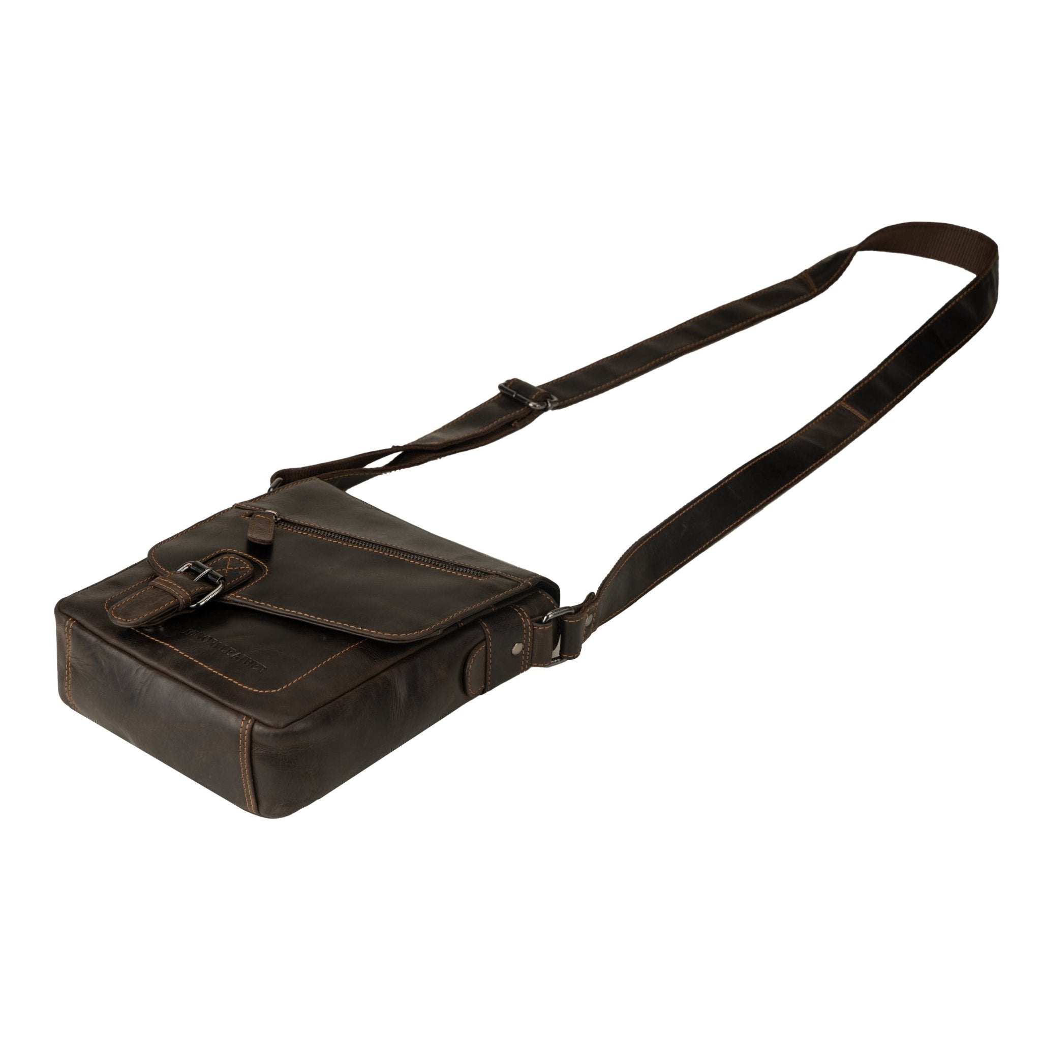 Dallas Leather Crossbody Bag – Unisex – Brown - Minori Leather