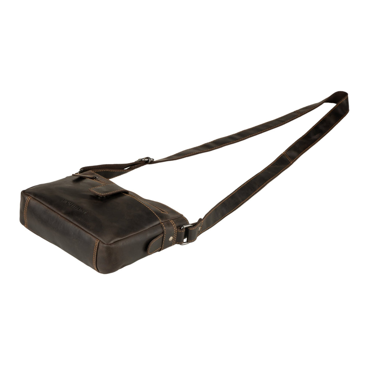 Camden Leather Crossbody Bag - Unisex - Brown - Minori Leather