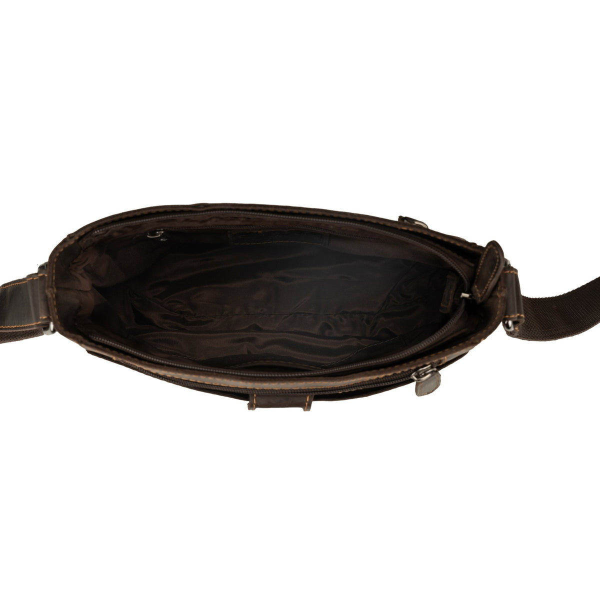 Camden Leather Crossbody Bag - Unisex - Brown - Minori Leather