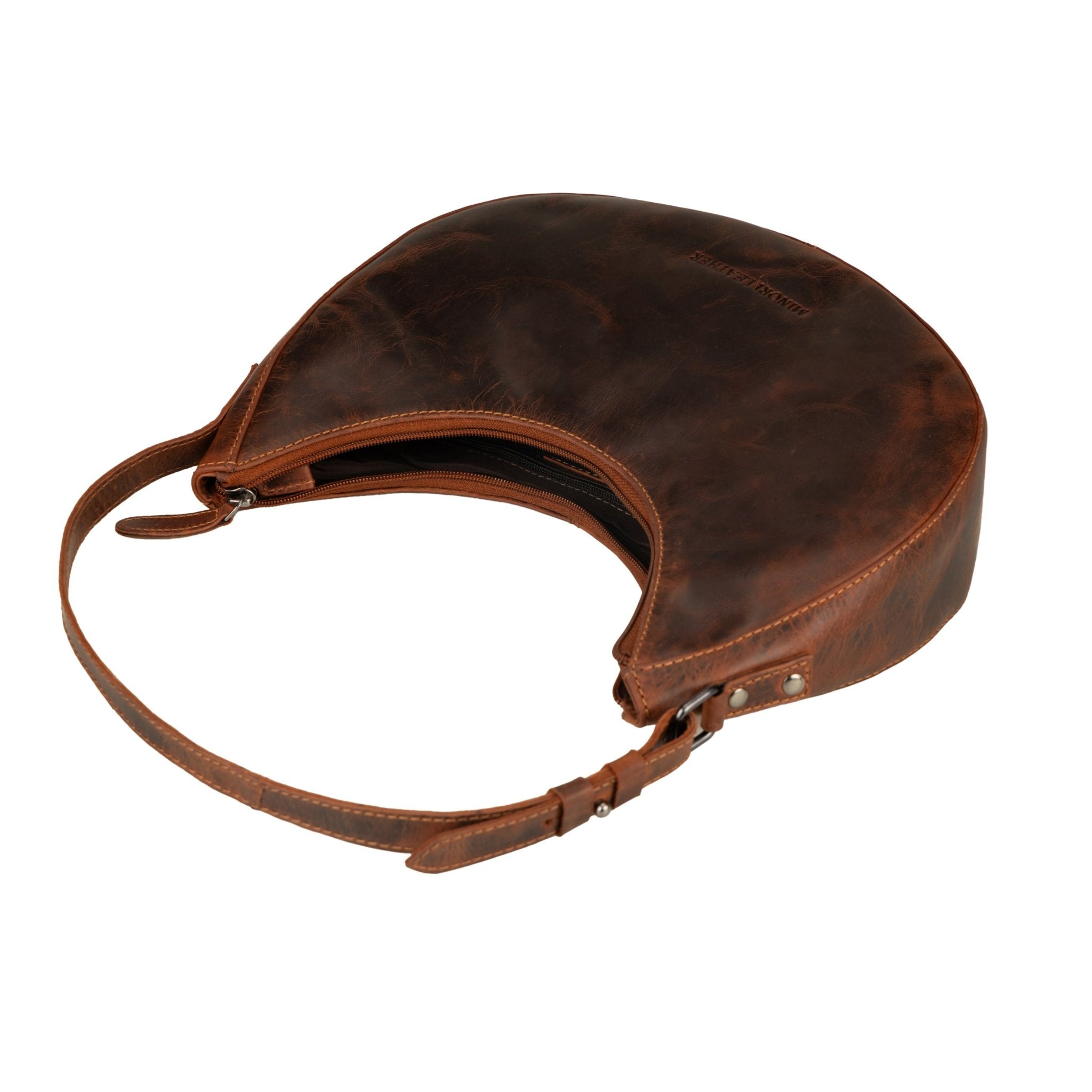 Selene Hobo Leather Shoulder Bag - Minori Leather