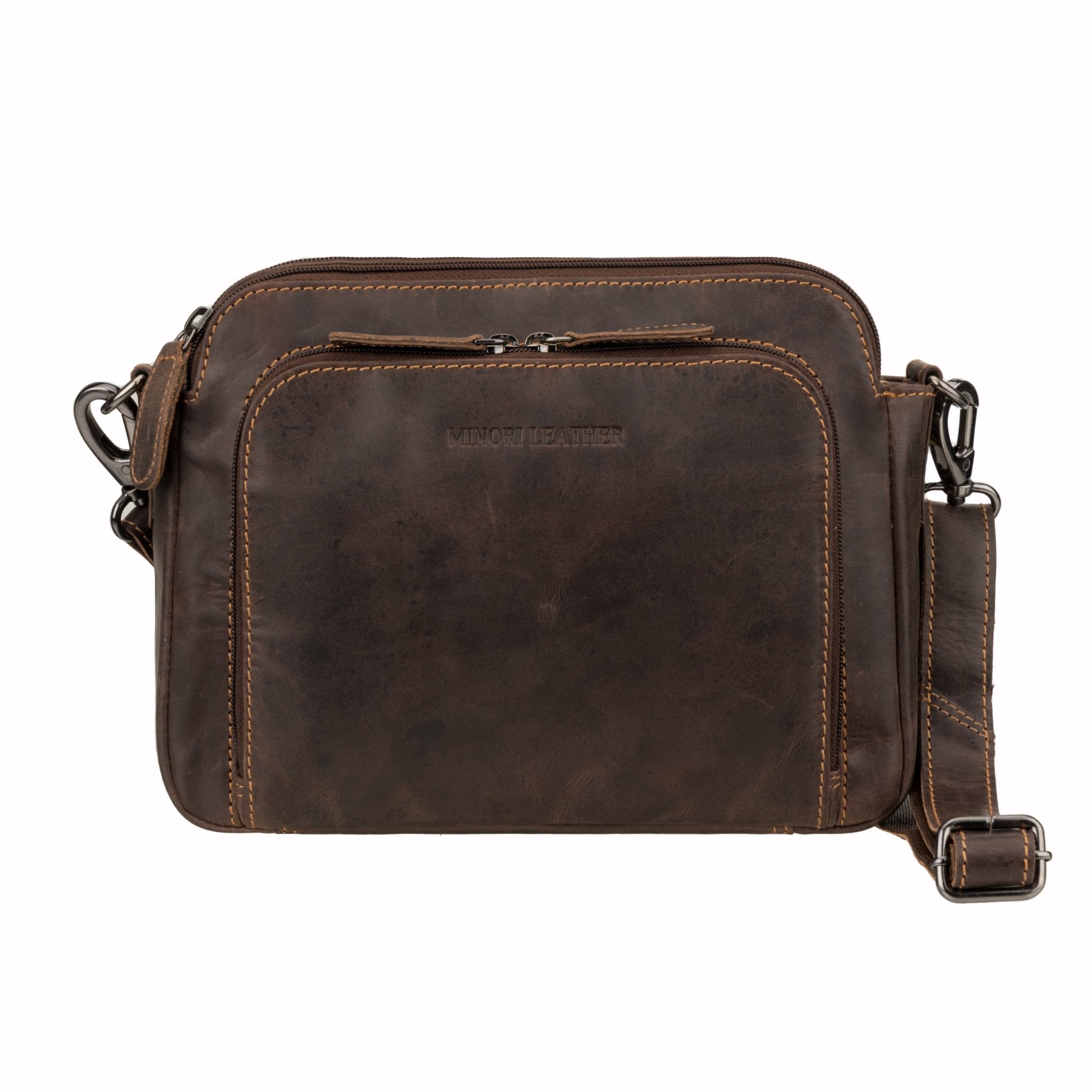 Ellis Crossbody Brown - Minori Leather