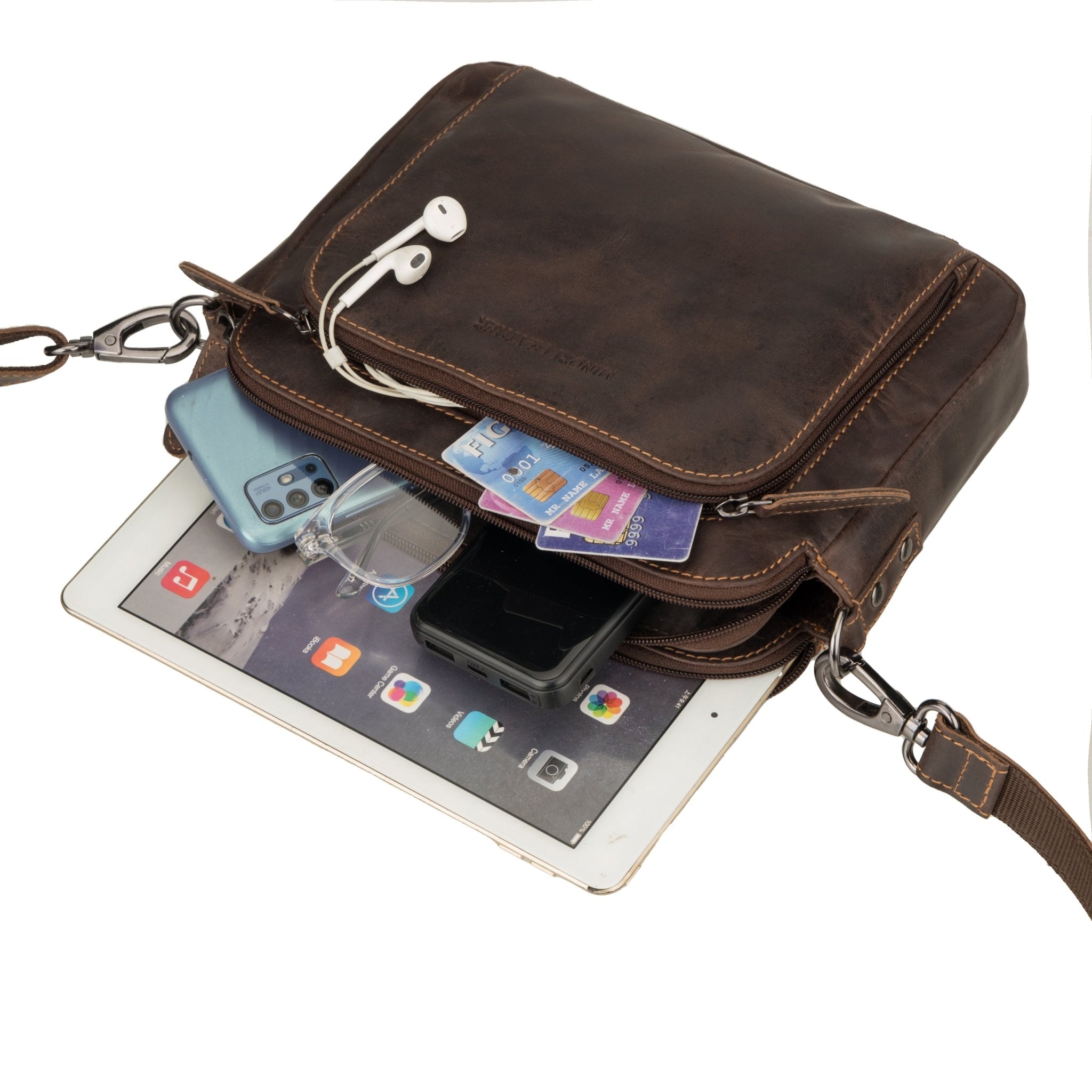 Ellis Crossbody Brown - Minori Leather