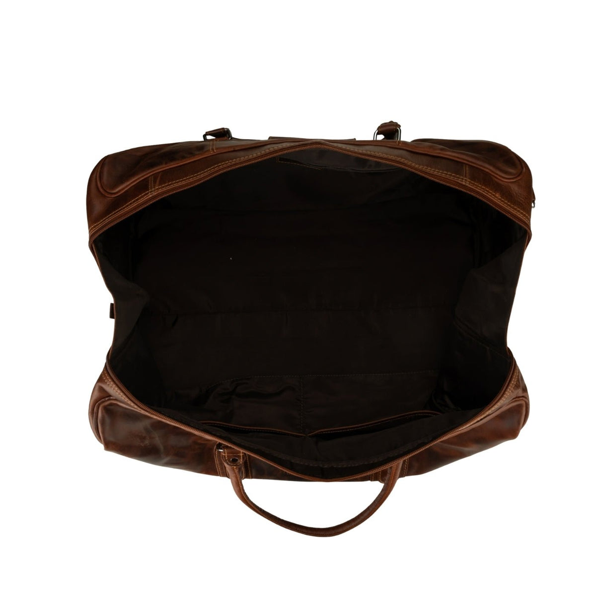 Riley Leather Duffle Bag in Chestnut - Minori Leather