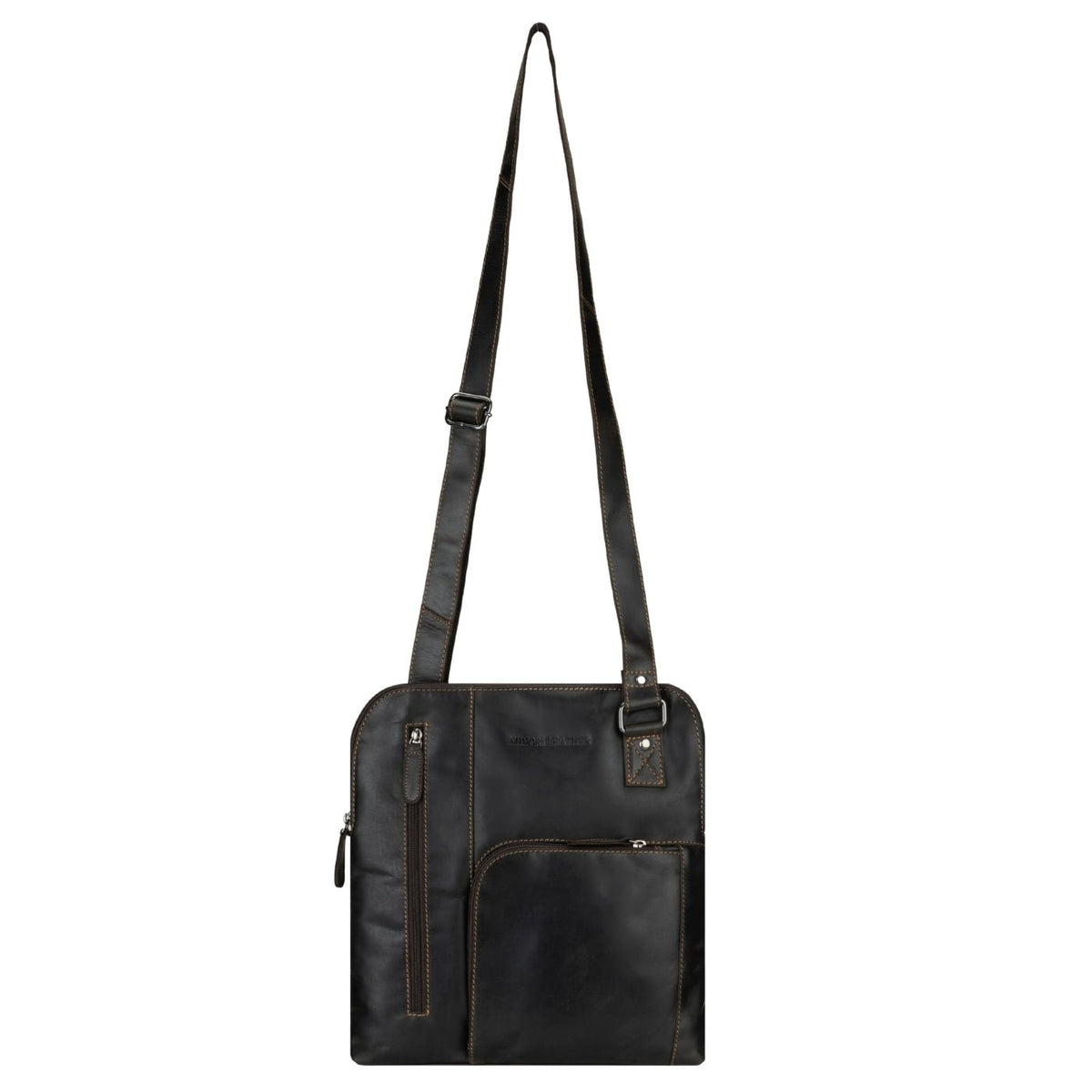 Ryder Leather Shoulder Bag – Unisex – Brown - Minori Leather