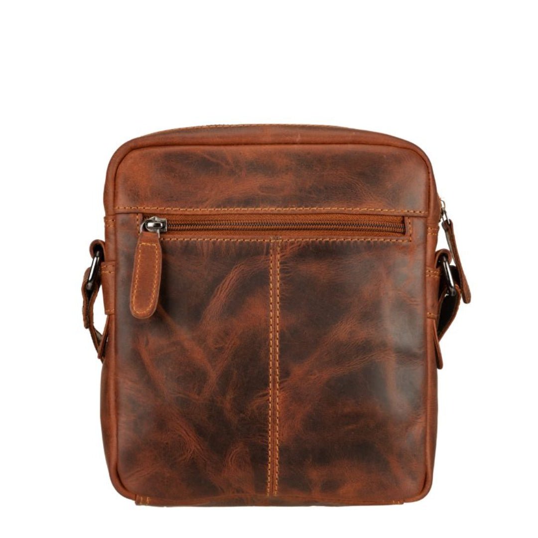 Asheville Leather Crossbody Bag – Unisex – Chestnut - Minori Leather