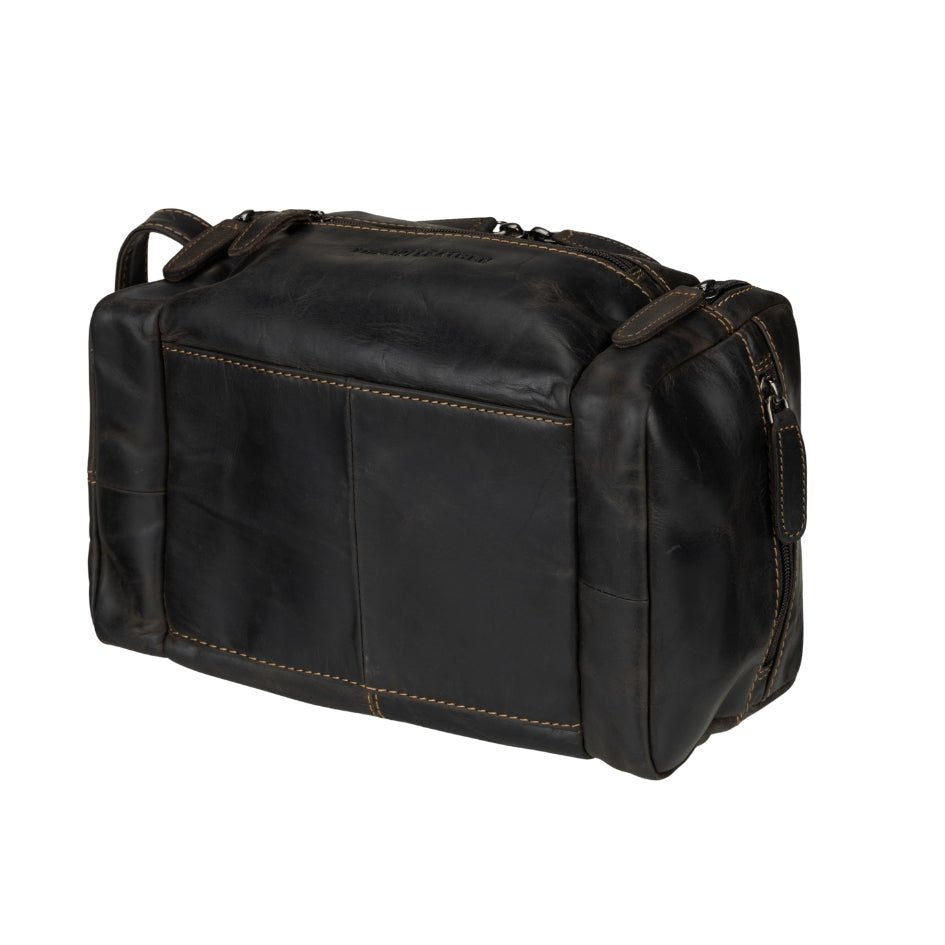 Premium Leather Toiletry Bag, Dopp Kit for Men – Winston – Brown - Minori Leather