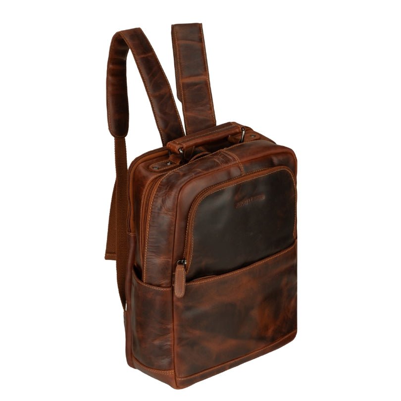 Orlando Leather Backpack 16" – Unisex – Chestnut - Minori Leather