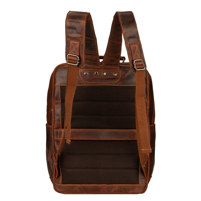 Orlando Leather Backpack 16" – Unisex – Chestnut - Minori Leather