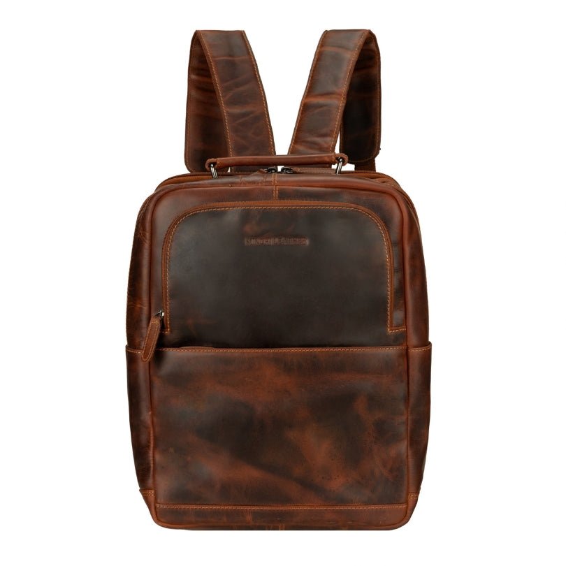 Orlando Leather Backpack 16" – Unisex – Chestnut - Minori Leather