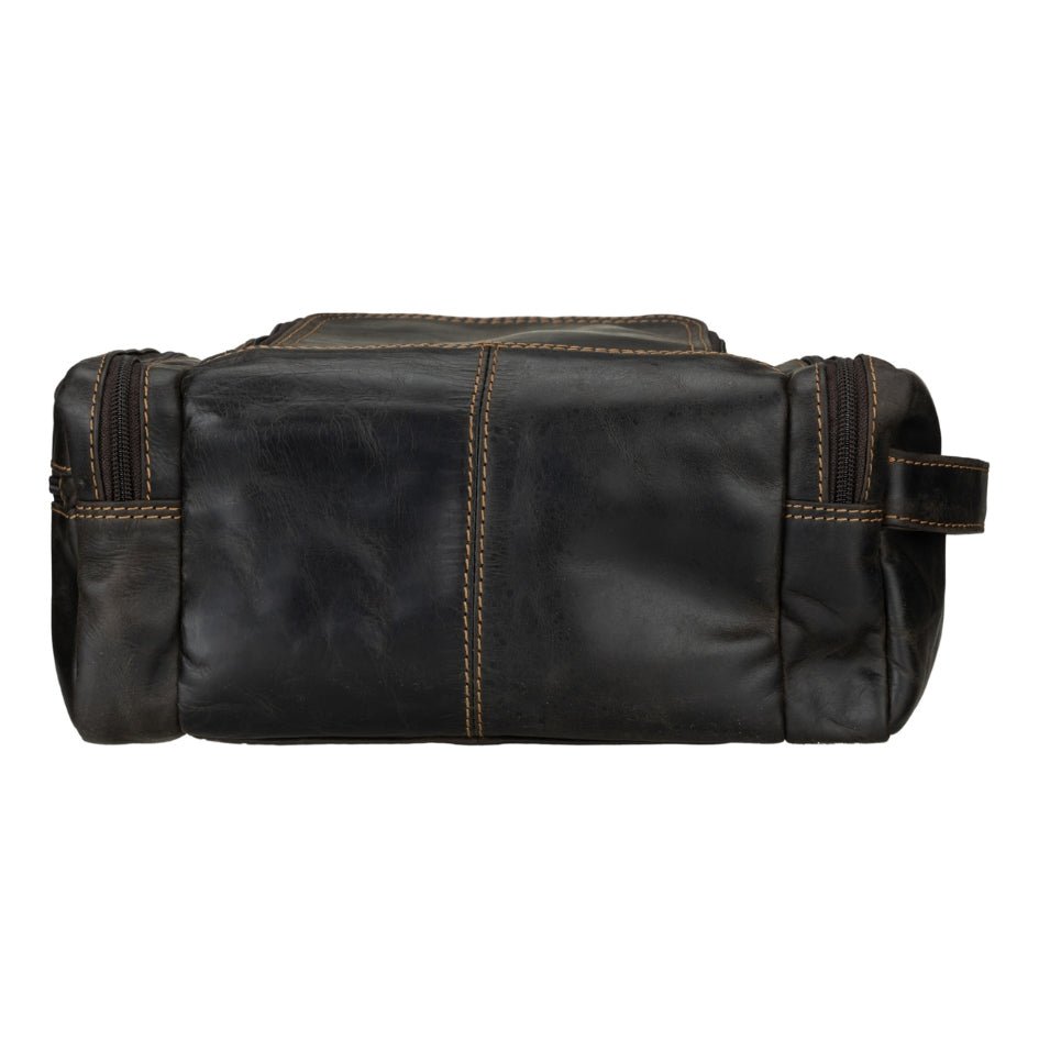 Premium Leather Toiletry Bag, Dopp Kit for Men – Winston – Brown - Minori Leather