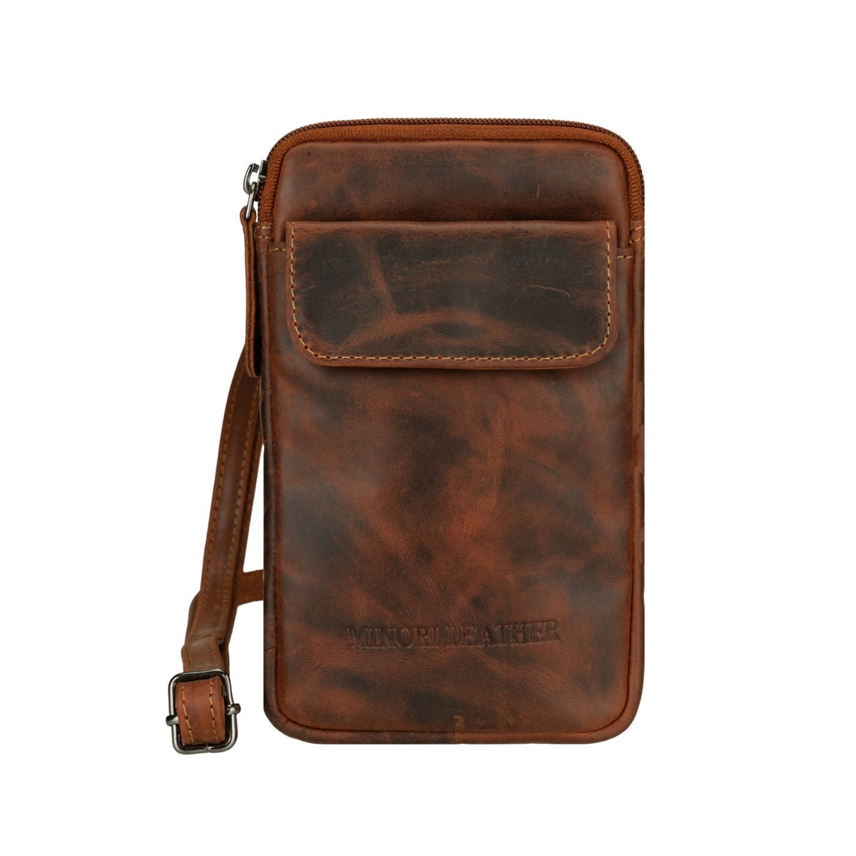 Freya Leather Sling Bag – Unisex – Chestnut - Minori Leather
