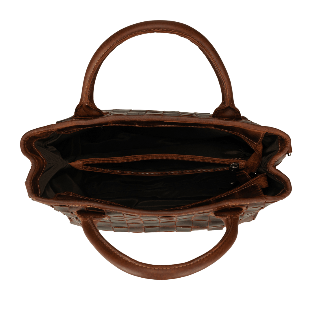 Florence Leather Tote Bag – Women – Chestnut - Minori Leather