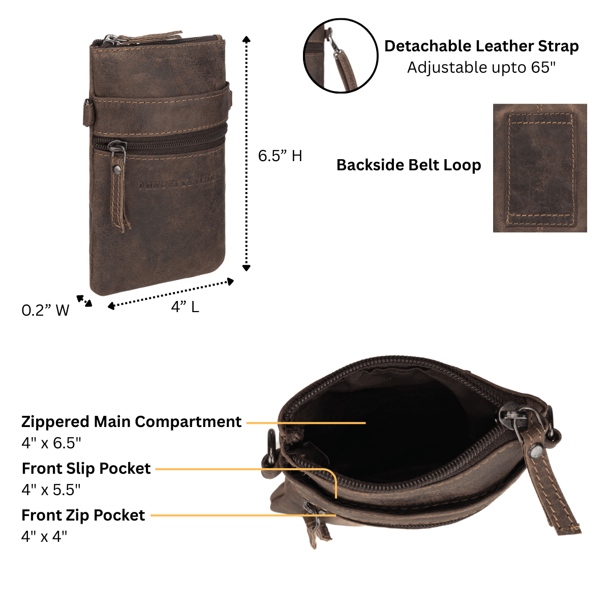 Ashford Sling Brown - Minori Leather