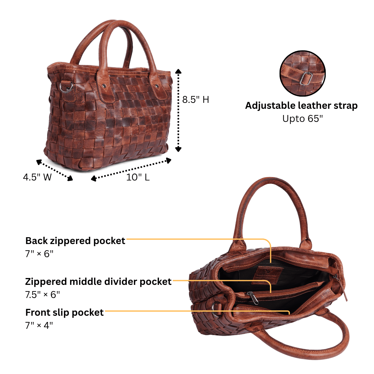 Florence Tote Chestnut - Minori Leather