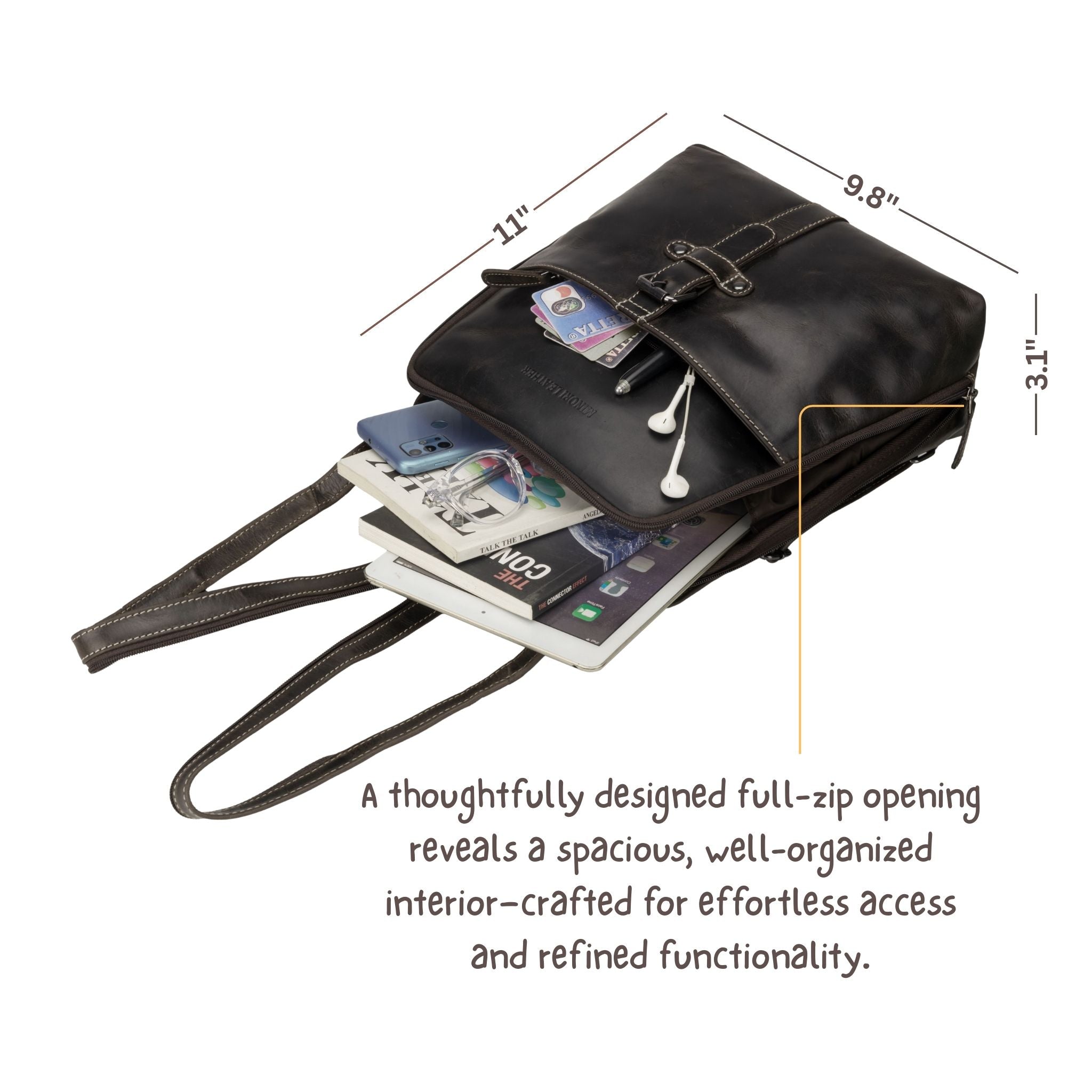 Isla Leather Backpack – Women – Brown - Minori Leather