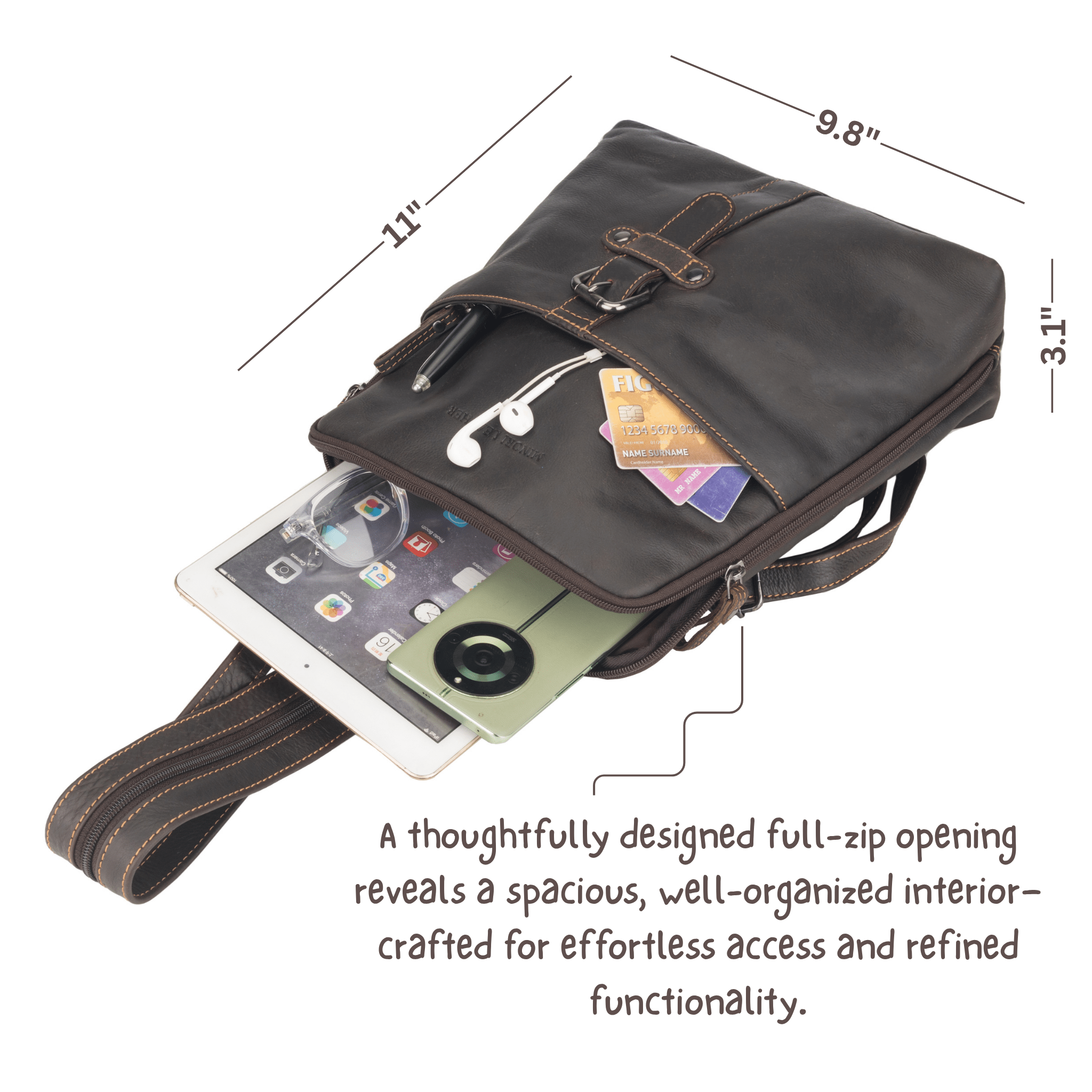 Isla Everyday Backpack Brown - Minori Leather