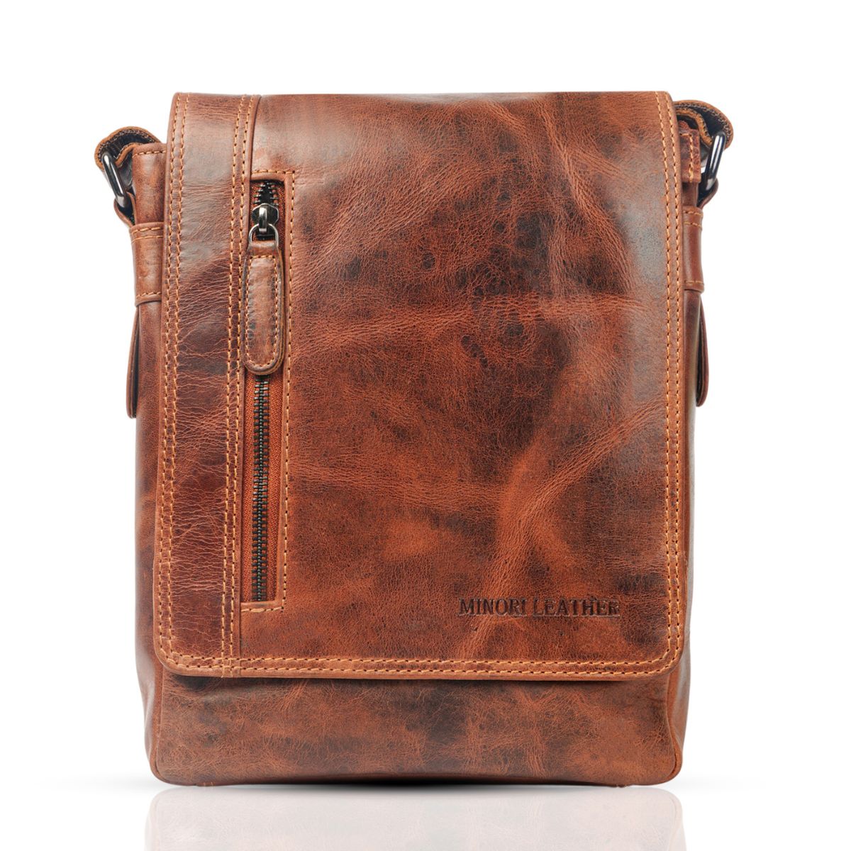 Knox Crossbody Chestnut - Minori Leather