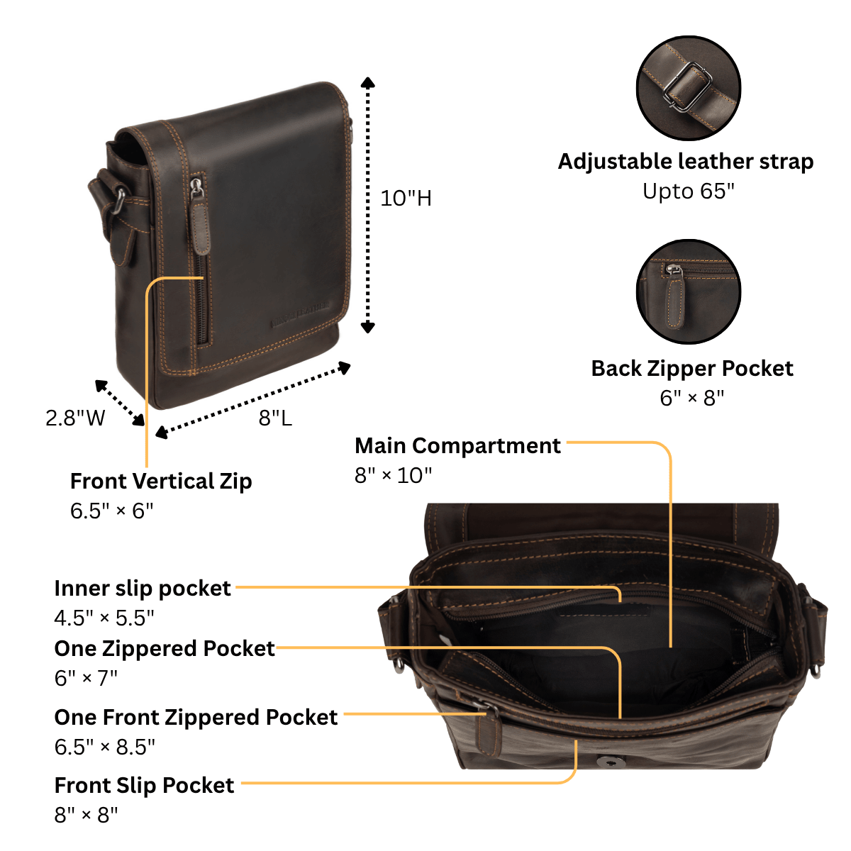 Knox Leather Crossbody Bag - Minori Leather