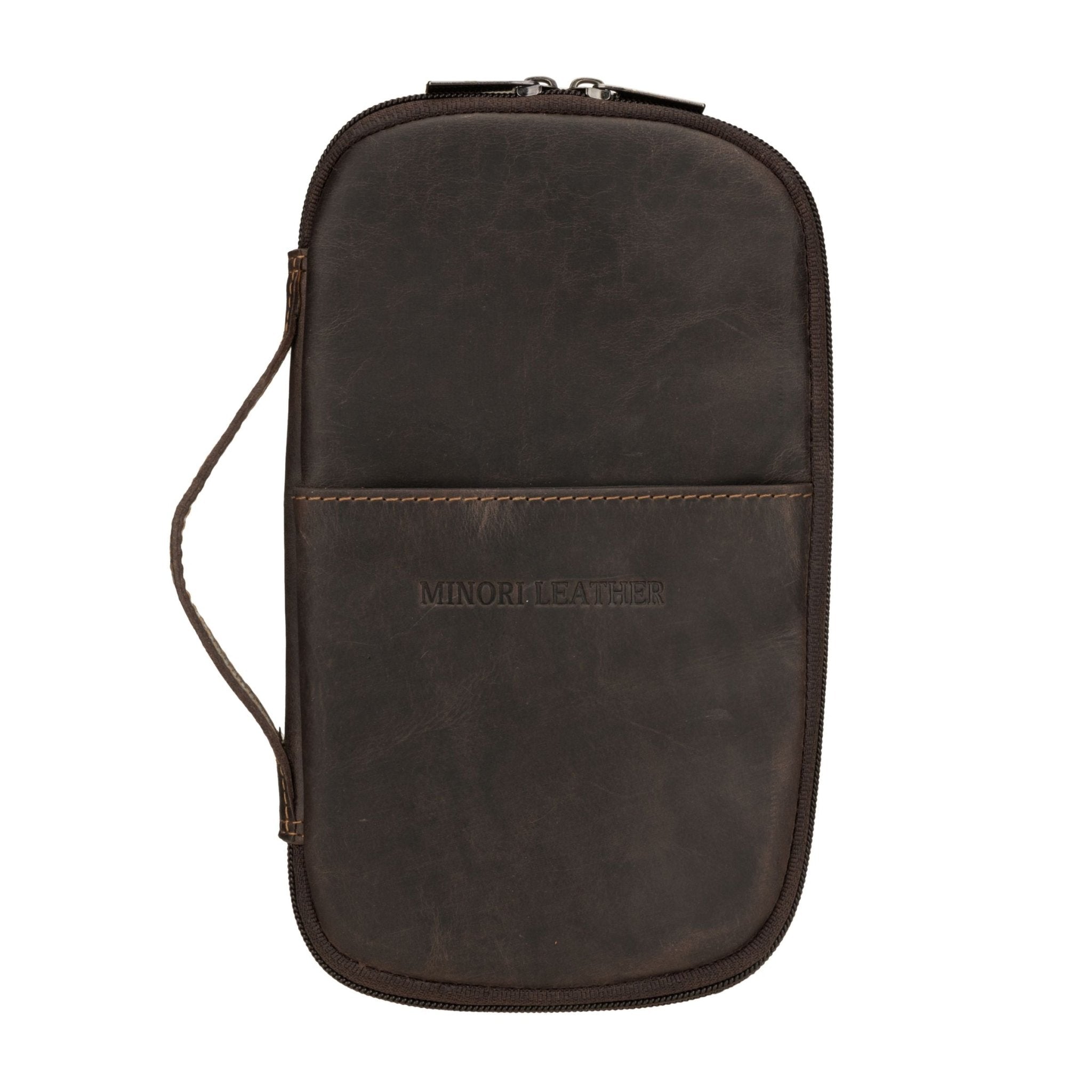 Monroe Passport Wallet – Brown - Minori Leather