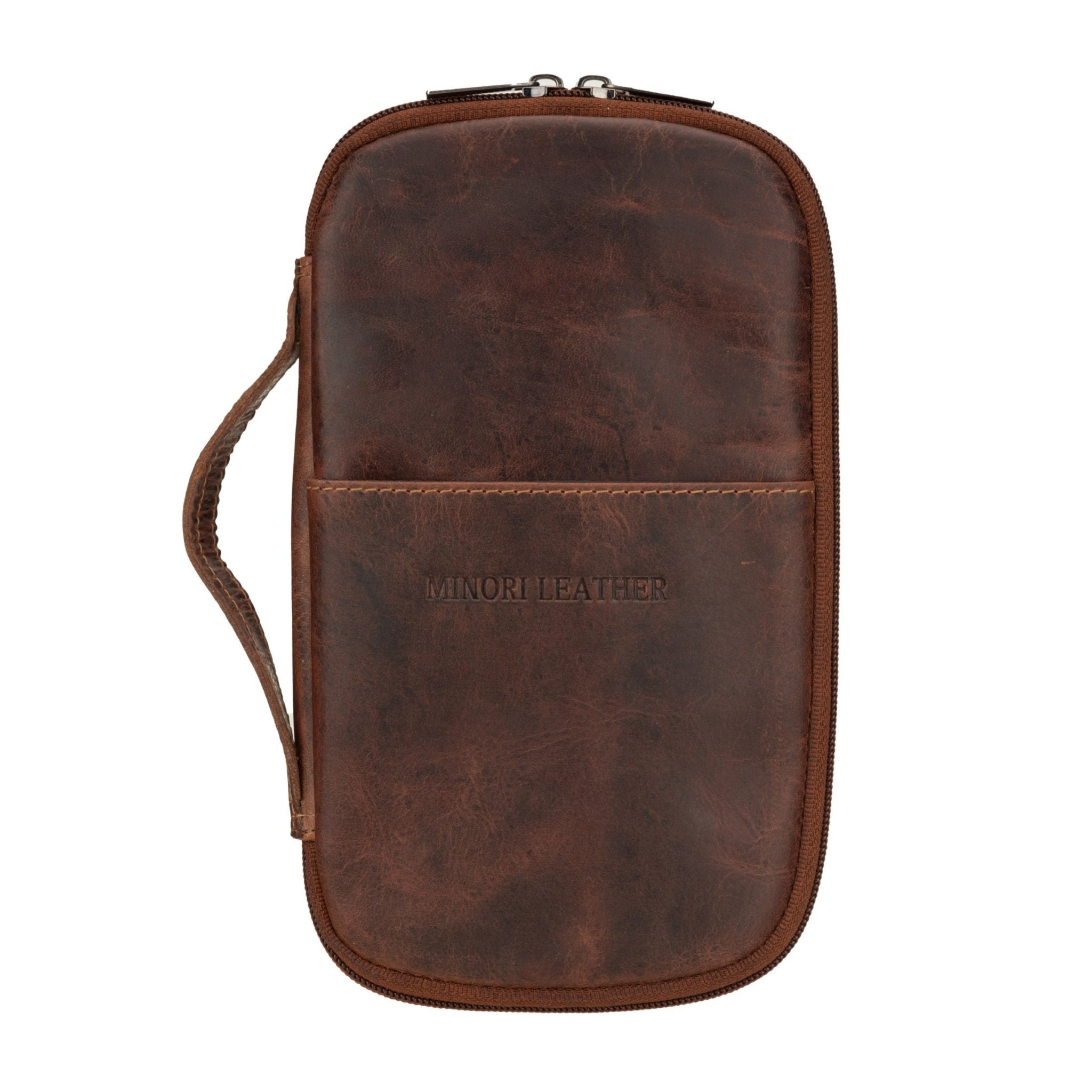 Monroe Passport Wallet – Chestnut - Minori Leather