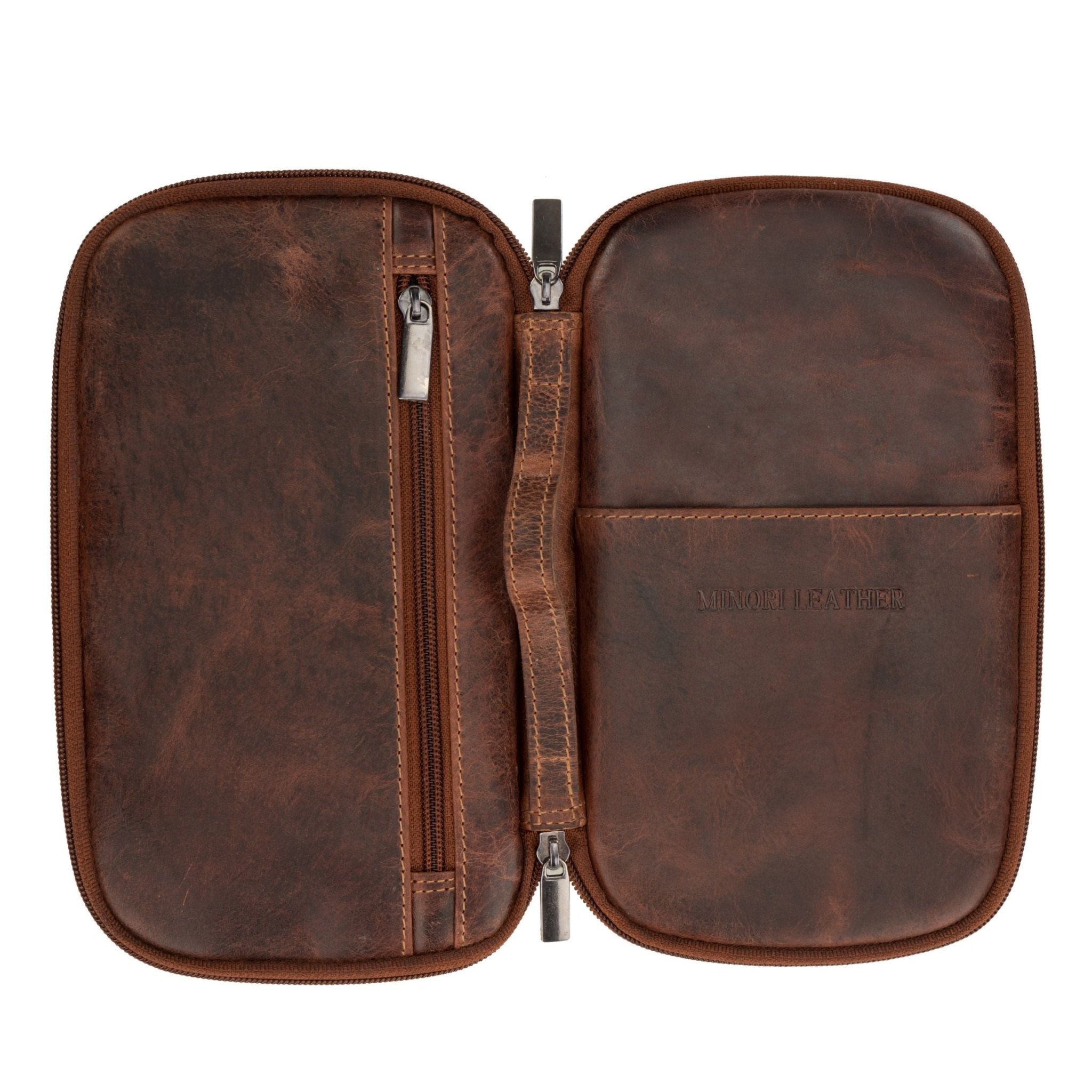 Monroe Passport Wallet – Chestnut - Minori Leather