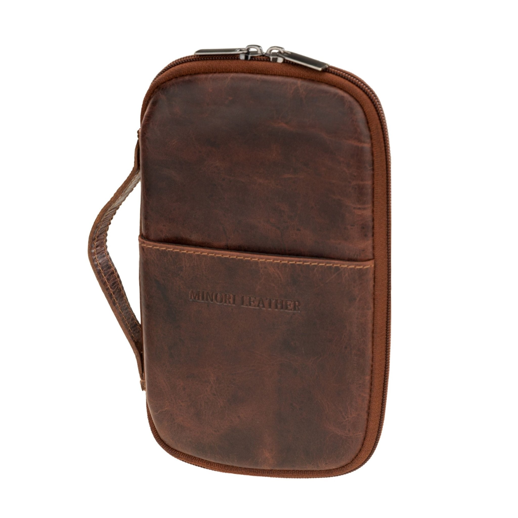 Monroe Passport Wallet – Chestnut - Minori Leather
