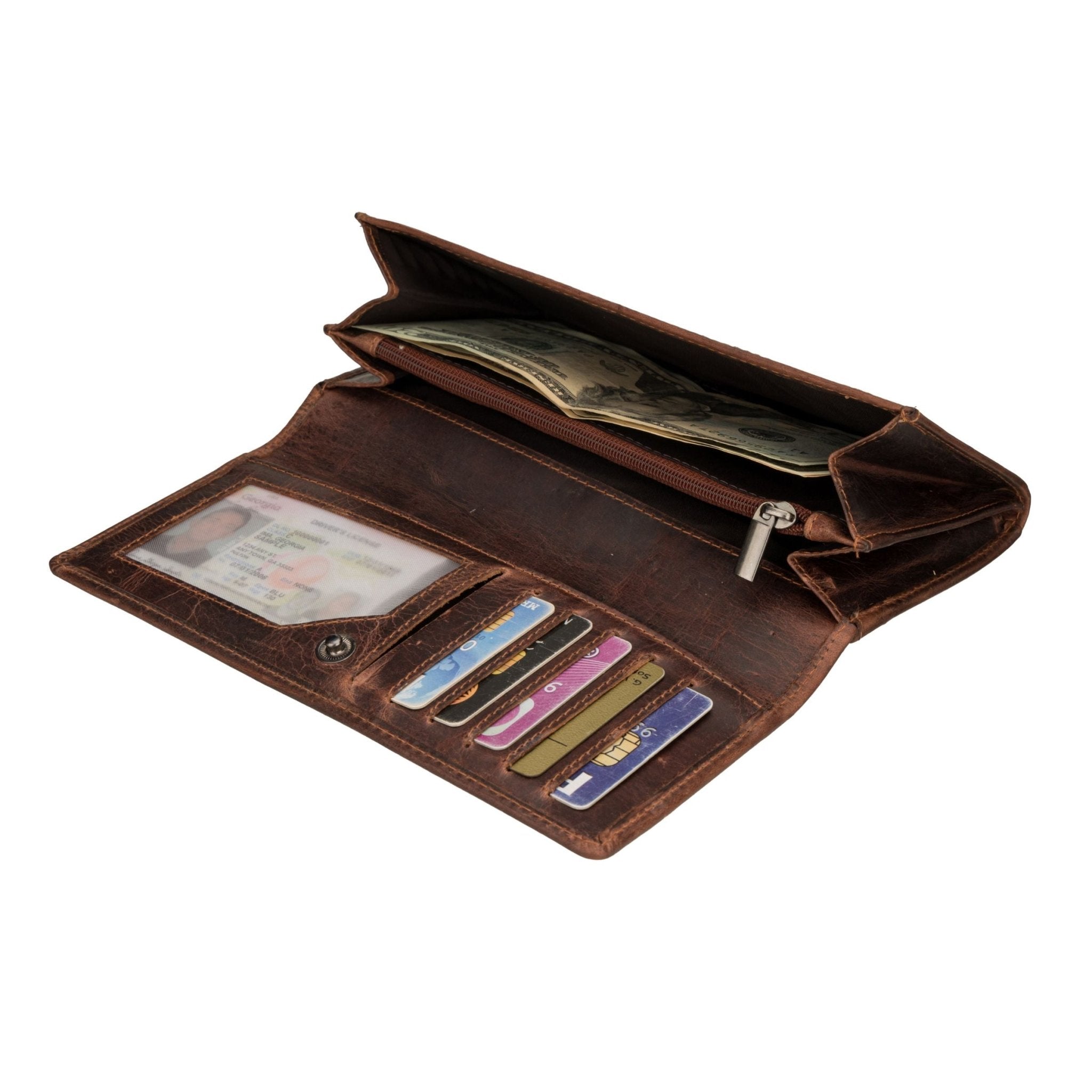 Charlotte Wallet Chestnut - Minori Leather