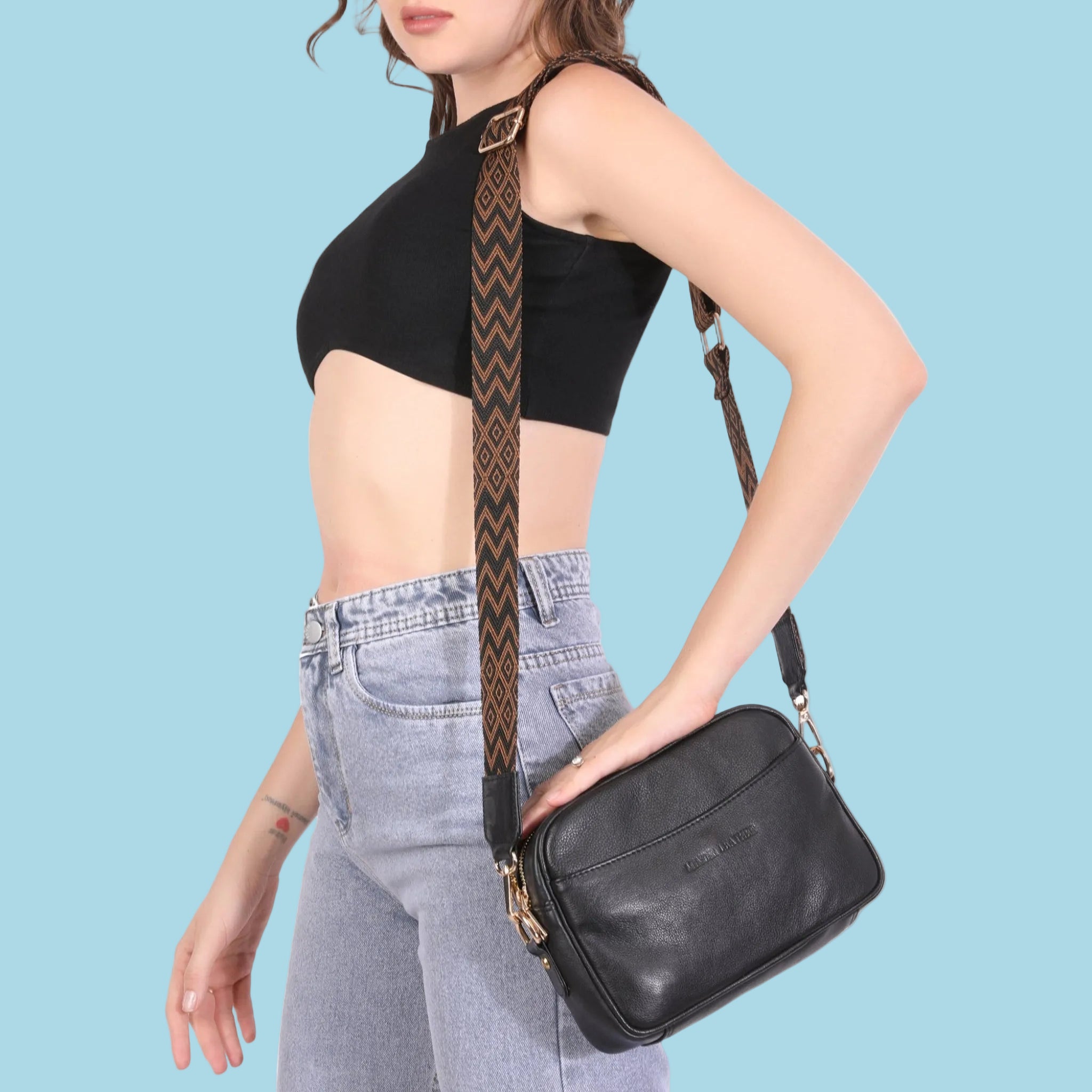 Evelyn Crossbody Forest Green - Minori Leather