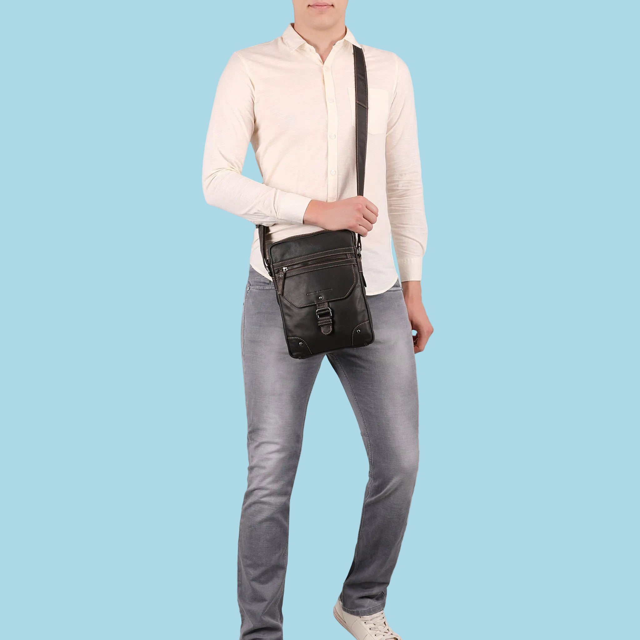 Denver Crossbody Brown - Minori Leather