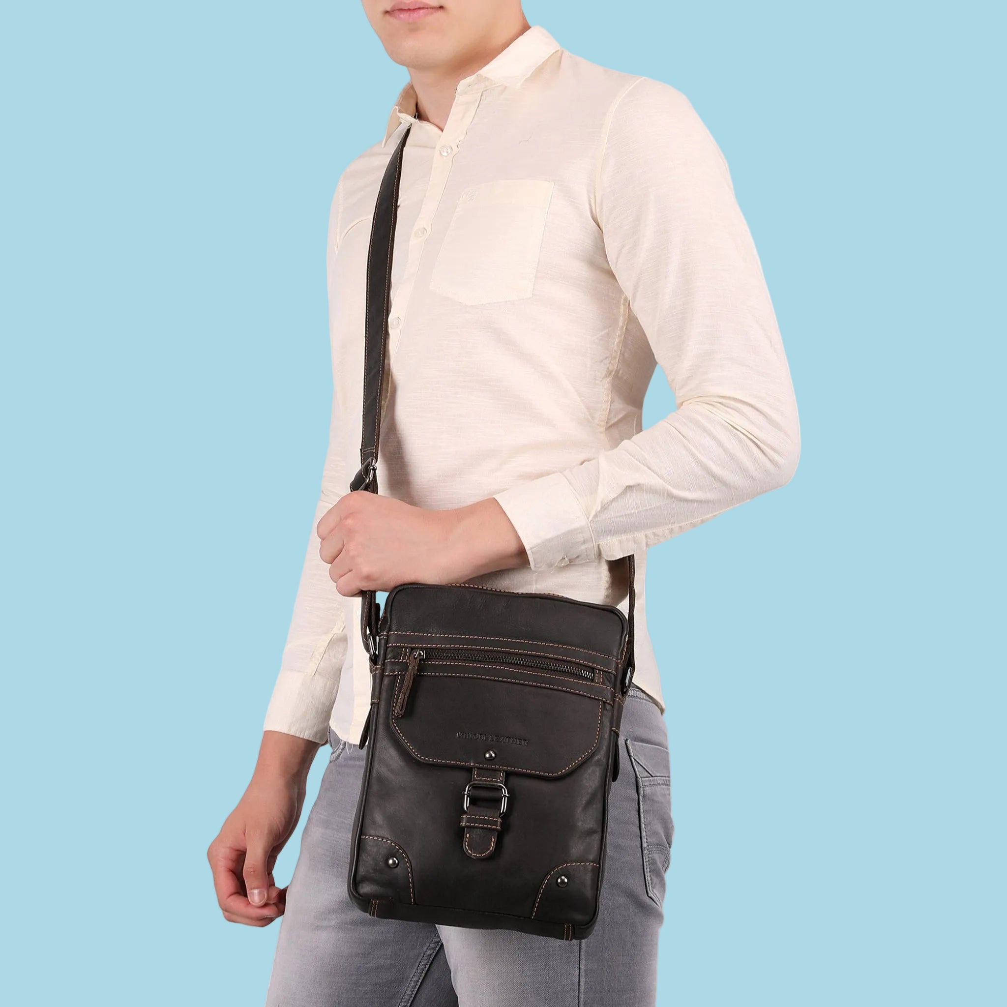 Denver Crossbody Brown - Minori Leather