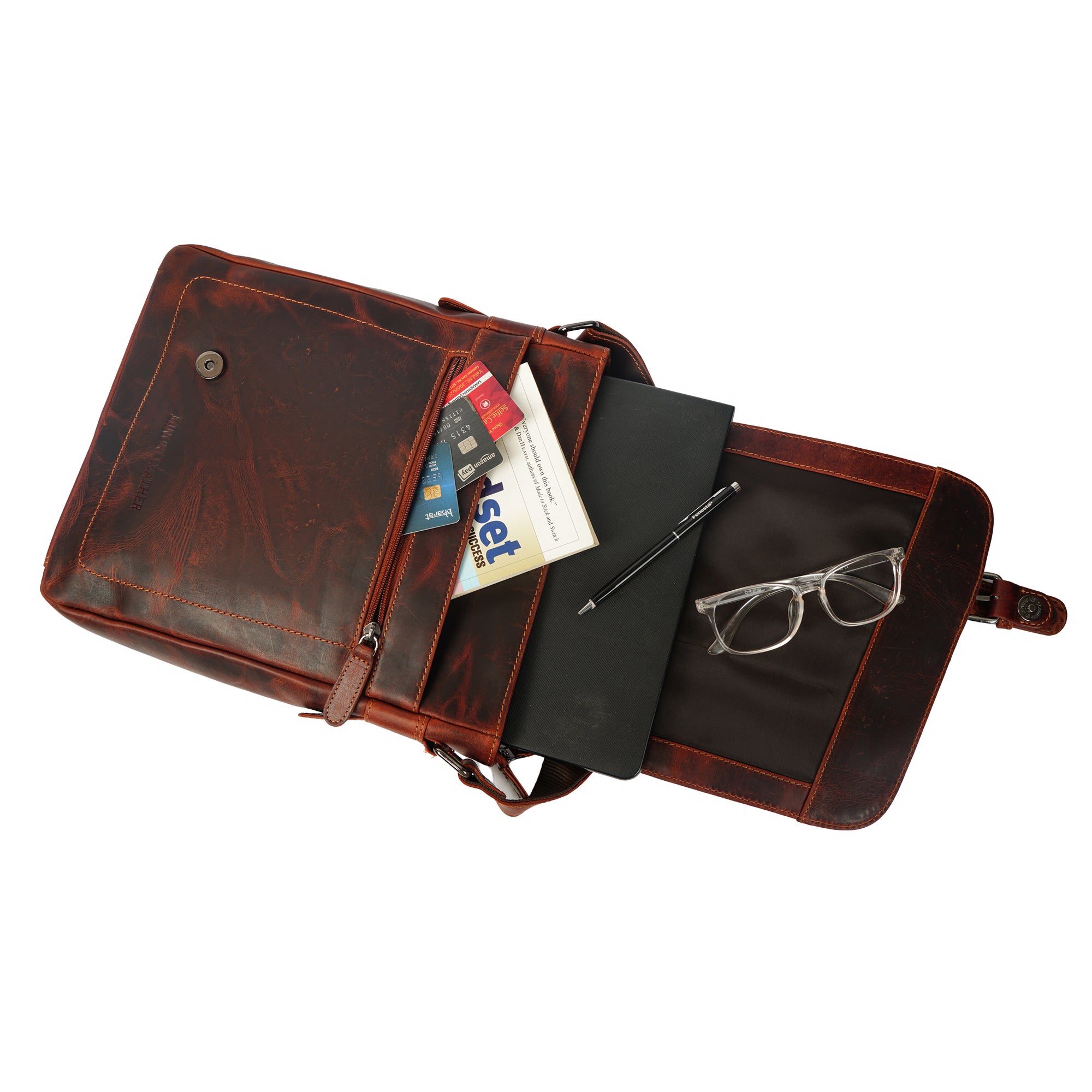 Raleigh Messenger Chestnut - Minori Leather