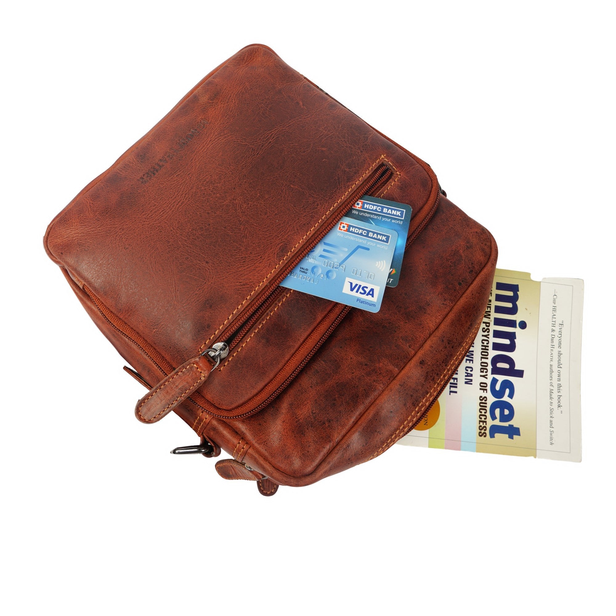 Harbor Messenger Chestnut - Minori Leather