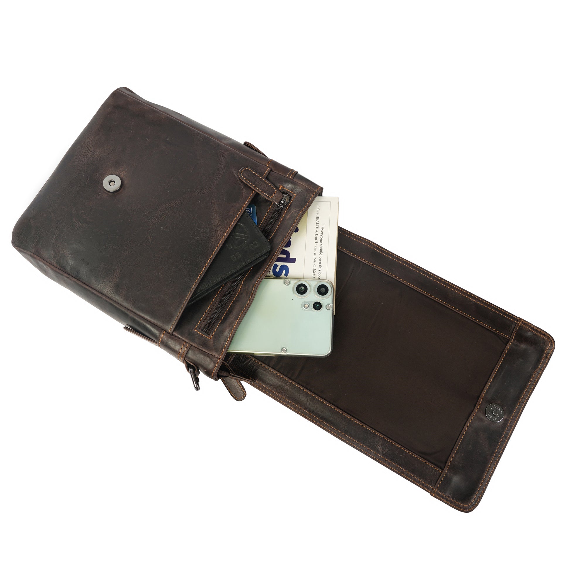 Knox Crossbody Brown - Minori Leather