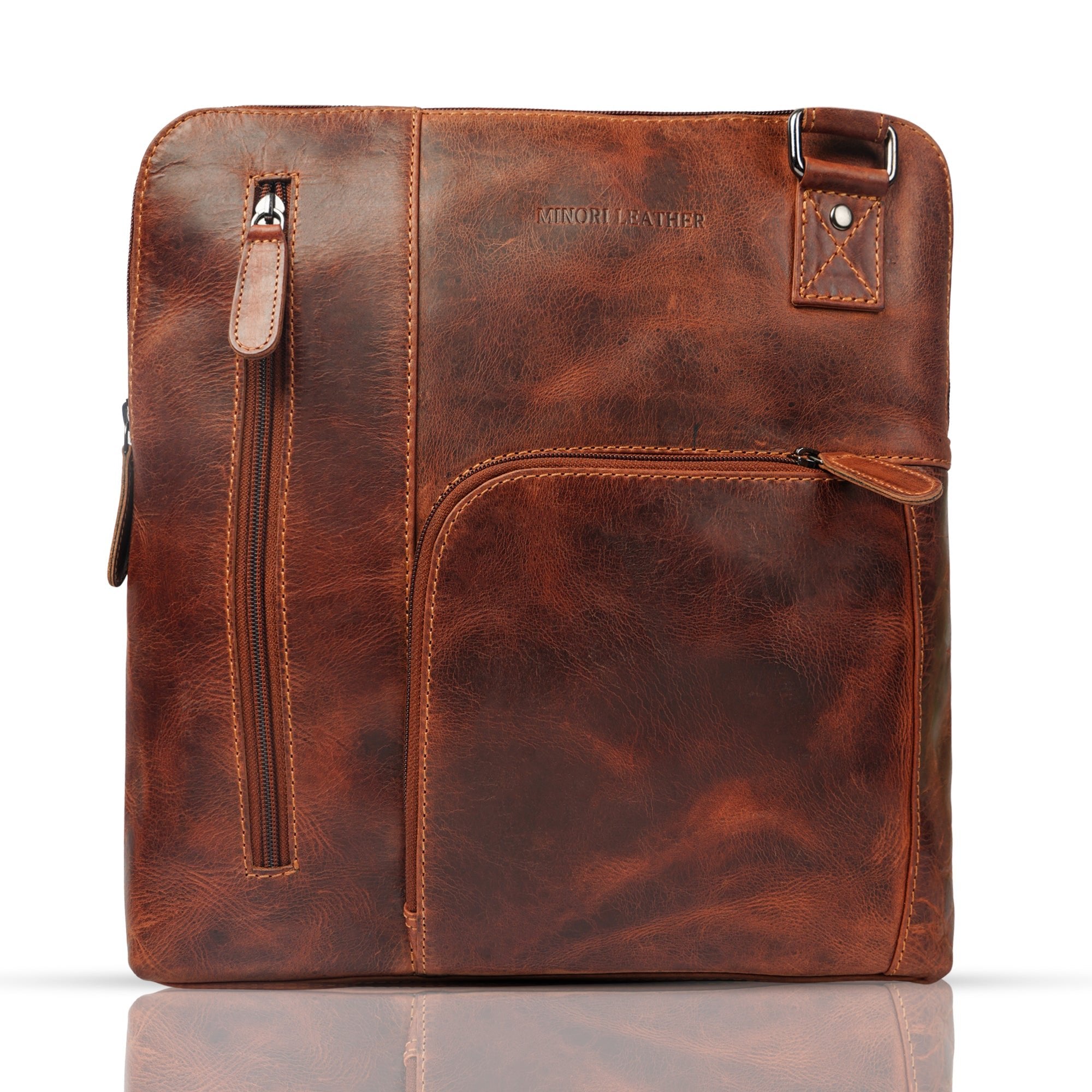 Ryder Shoulder Chestnut - Minori Leather