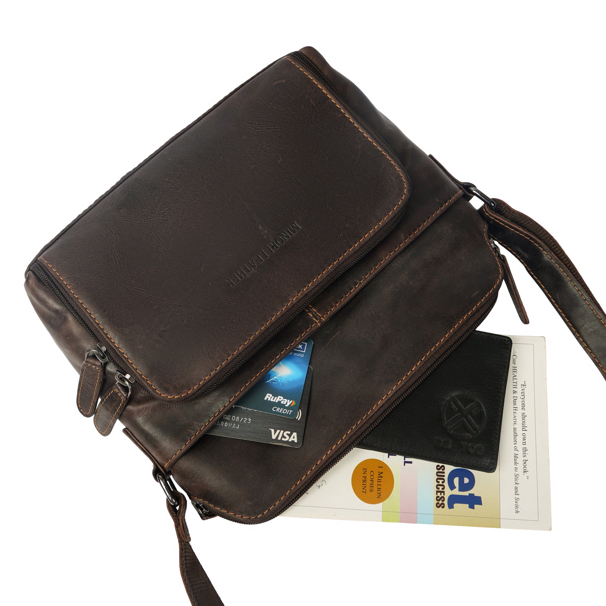 Siena Crossbody Brown - Minori Leather