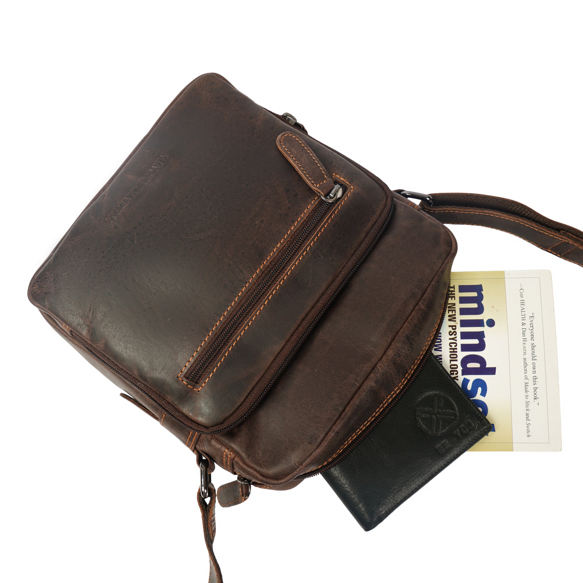 Harbor Messenger Brown - Minori Leather