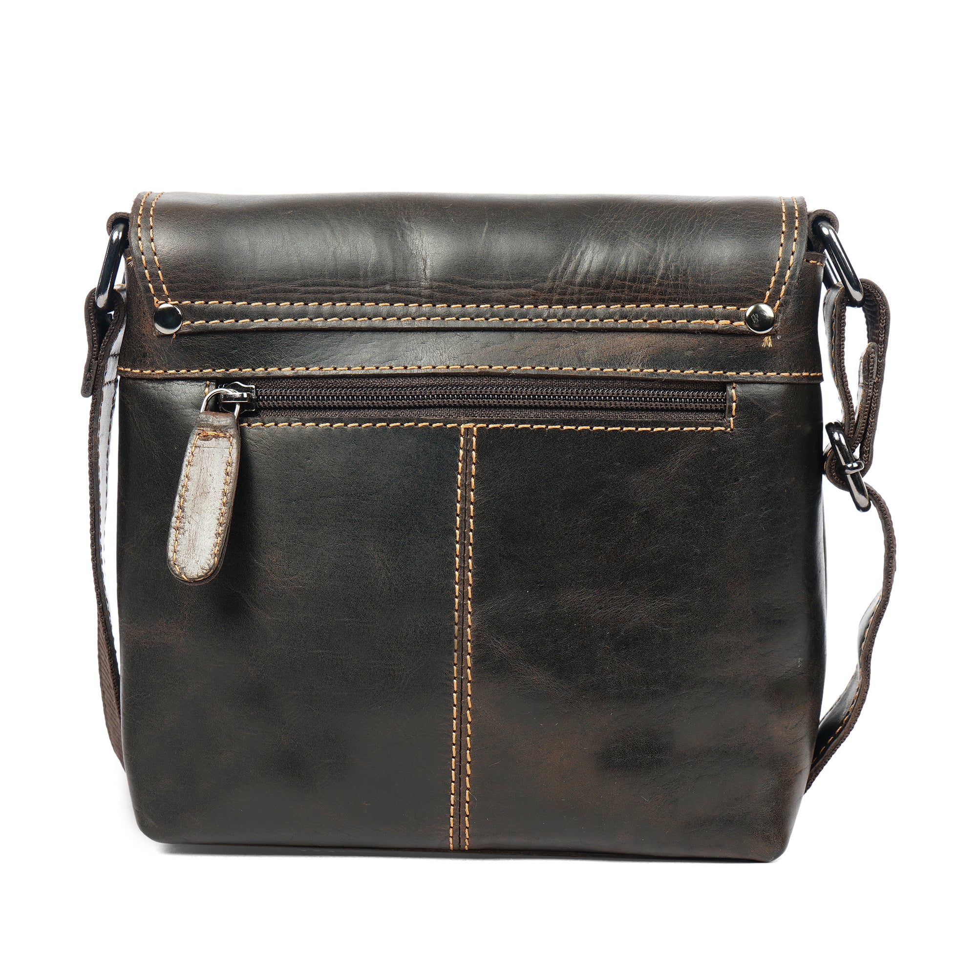 Metro Leather Crossbody Bag in Brown - Minori Leather