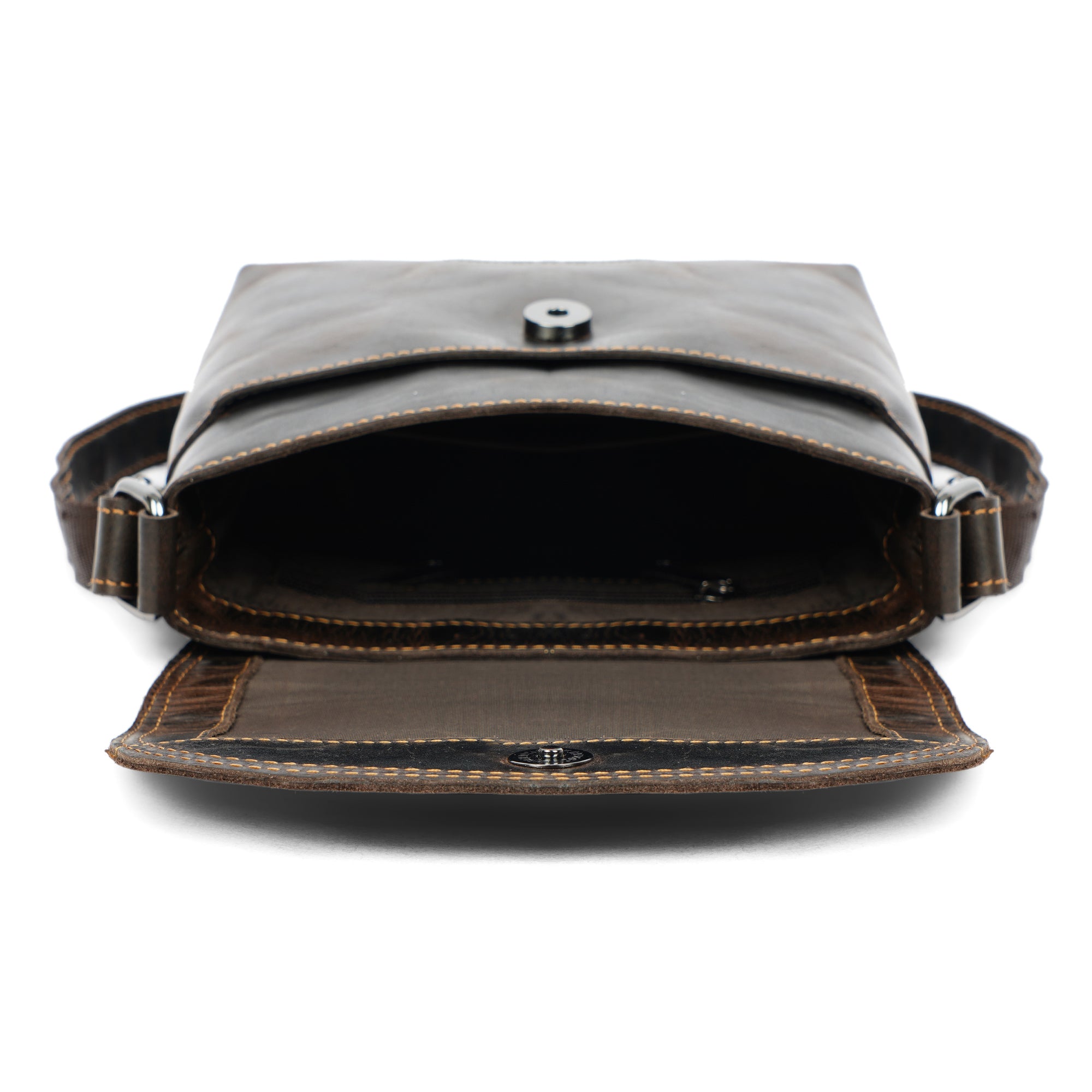 Metro Leather Crossbody Bag in Brown - Minori Leather