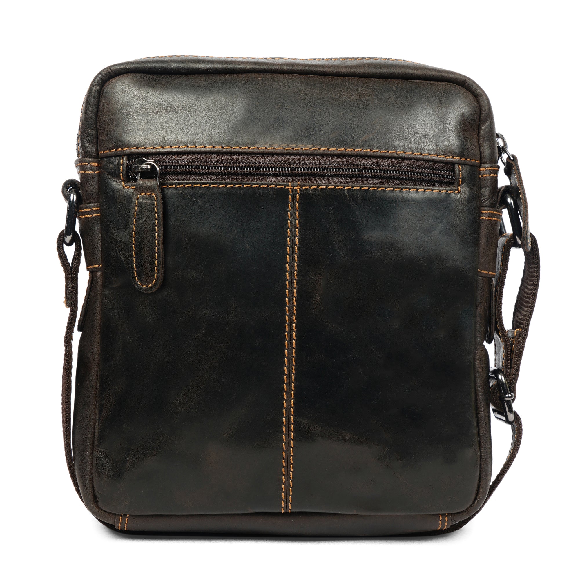 Asheville Leather Messenger Bag – Unisex – Brown - Minori Leather