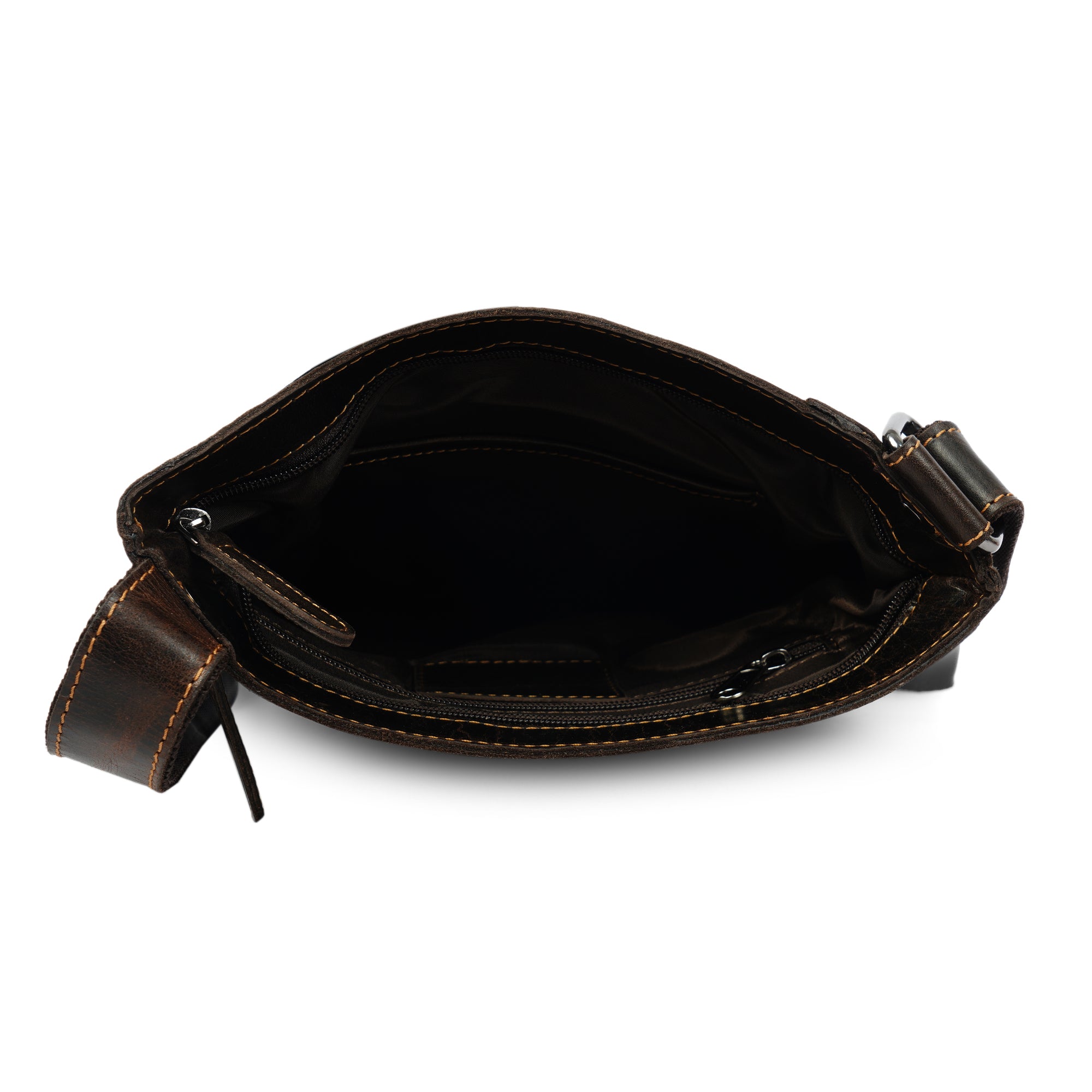 Carter Slim Leather Crossbody Bag in Brown - Minori Leather